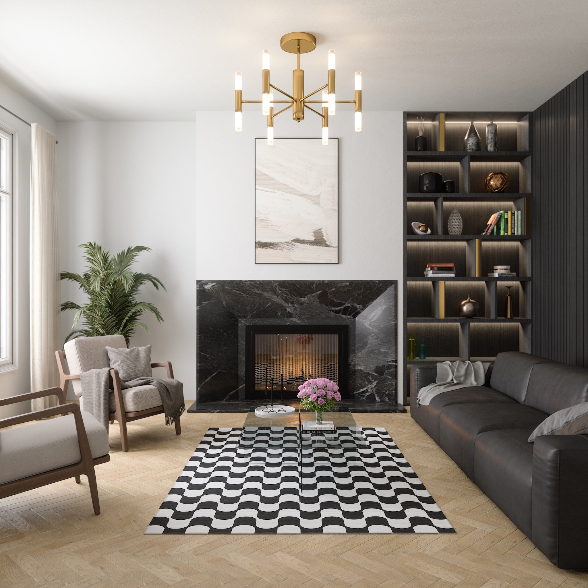Pixie Wavy Geometric Rug