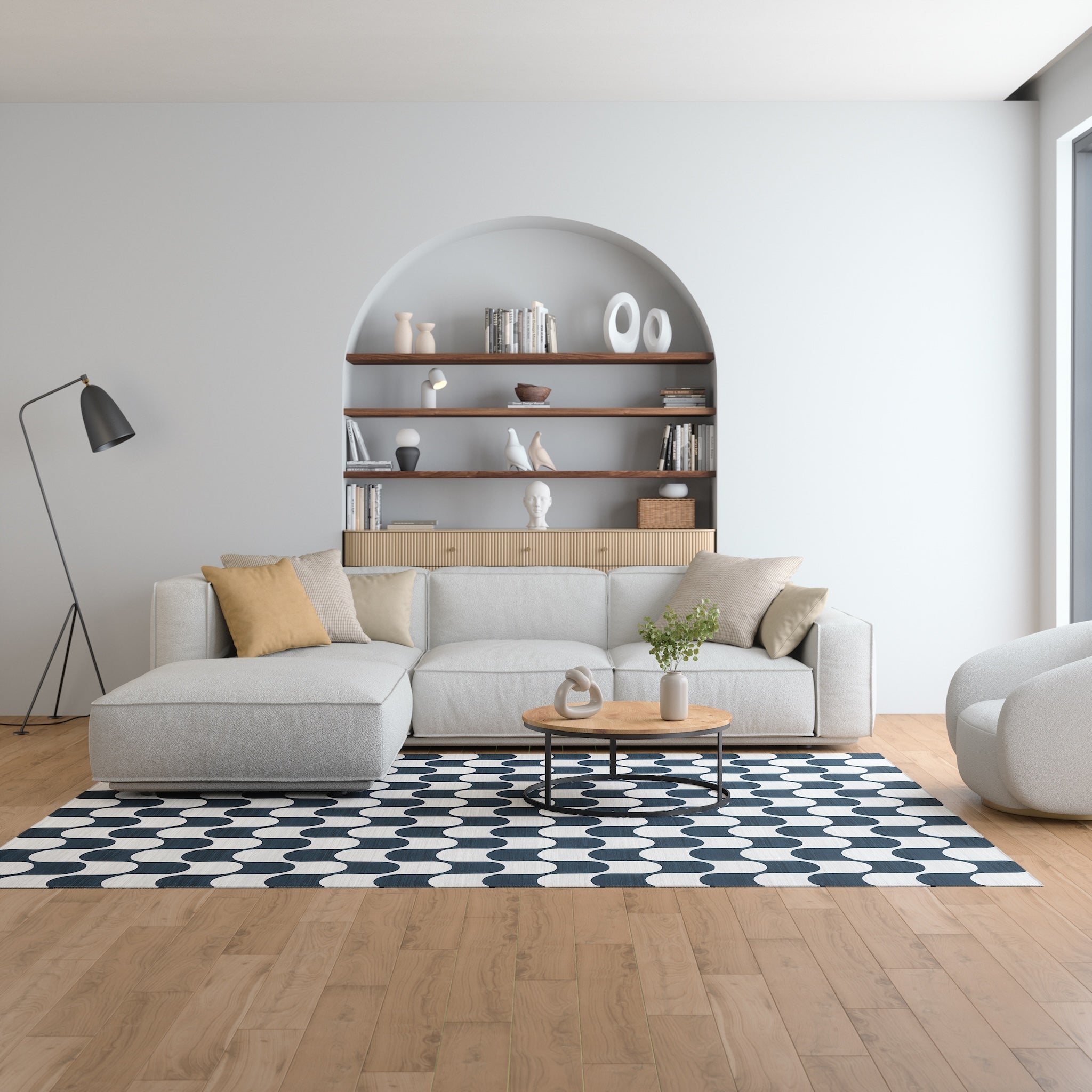 Pixie Wavy Geometric Rug