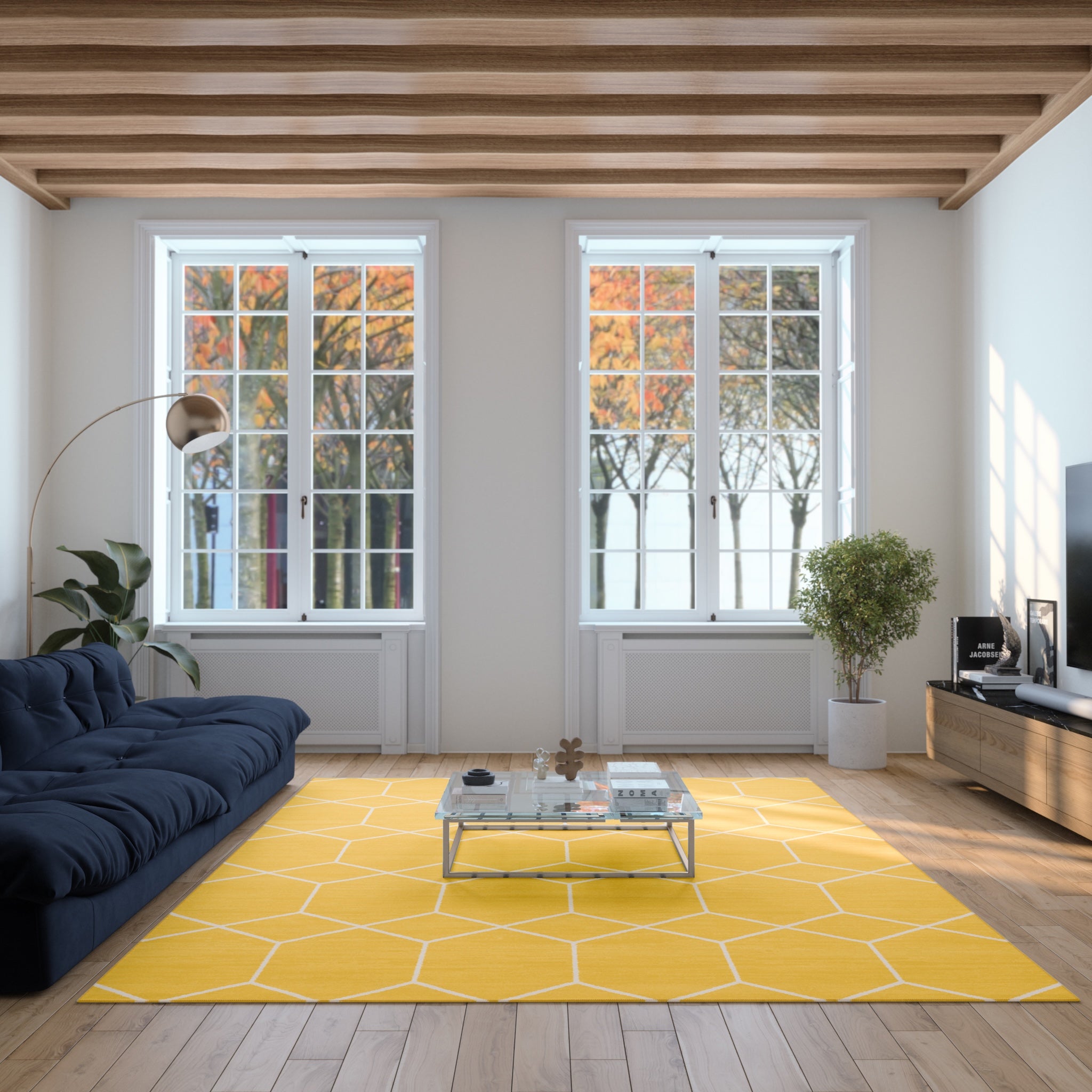 Easton Hexagonal Pattern Rug