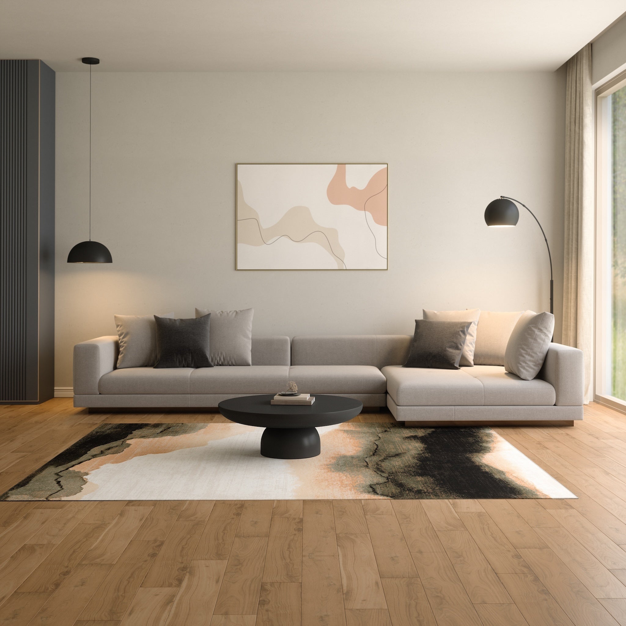 Sade Modern Watercolor Rug
