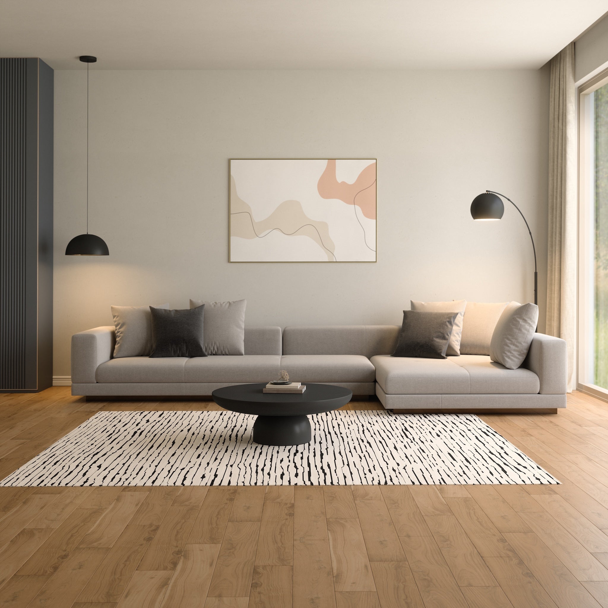 Zain Horizontal Abstract Rug
