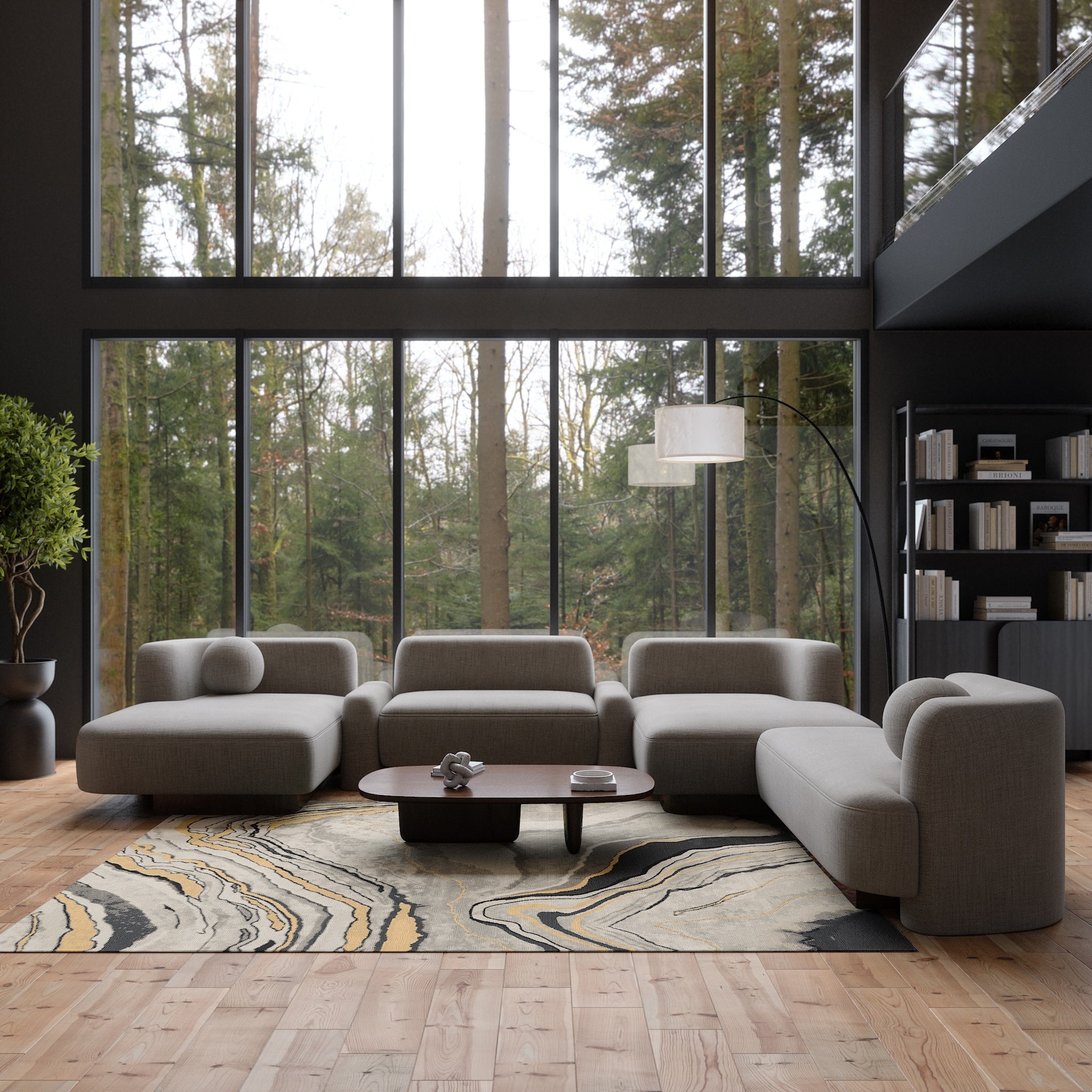 Arielle Marble Swirl Rug