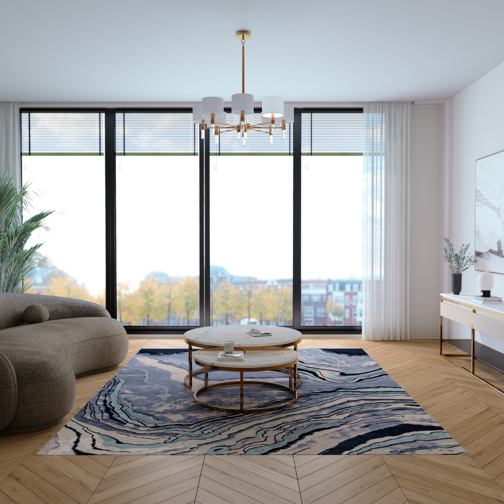 Arielle Marble Swirl Rug