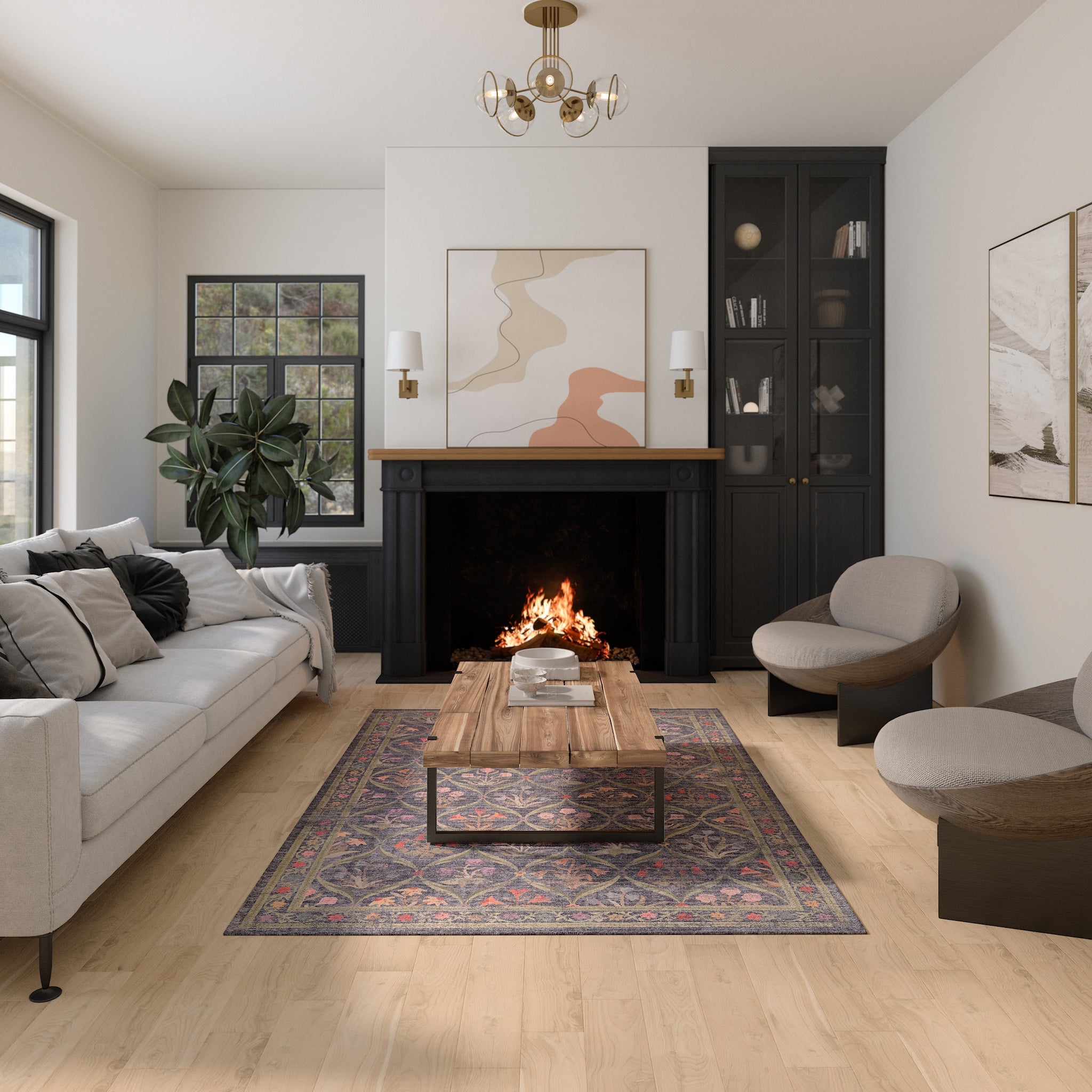 Claire Vintage Floral Rug