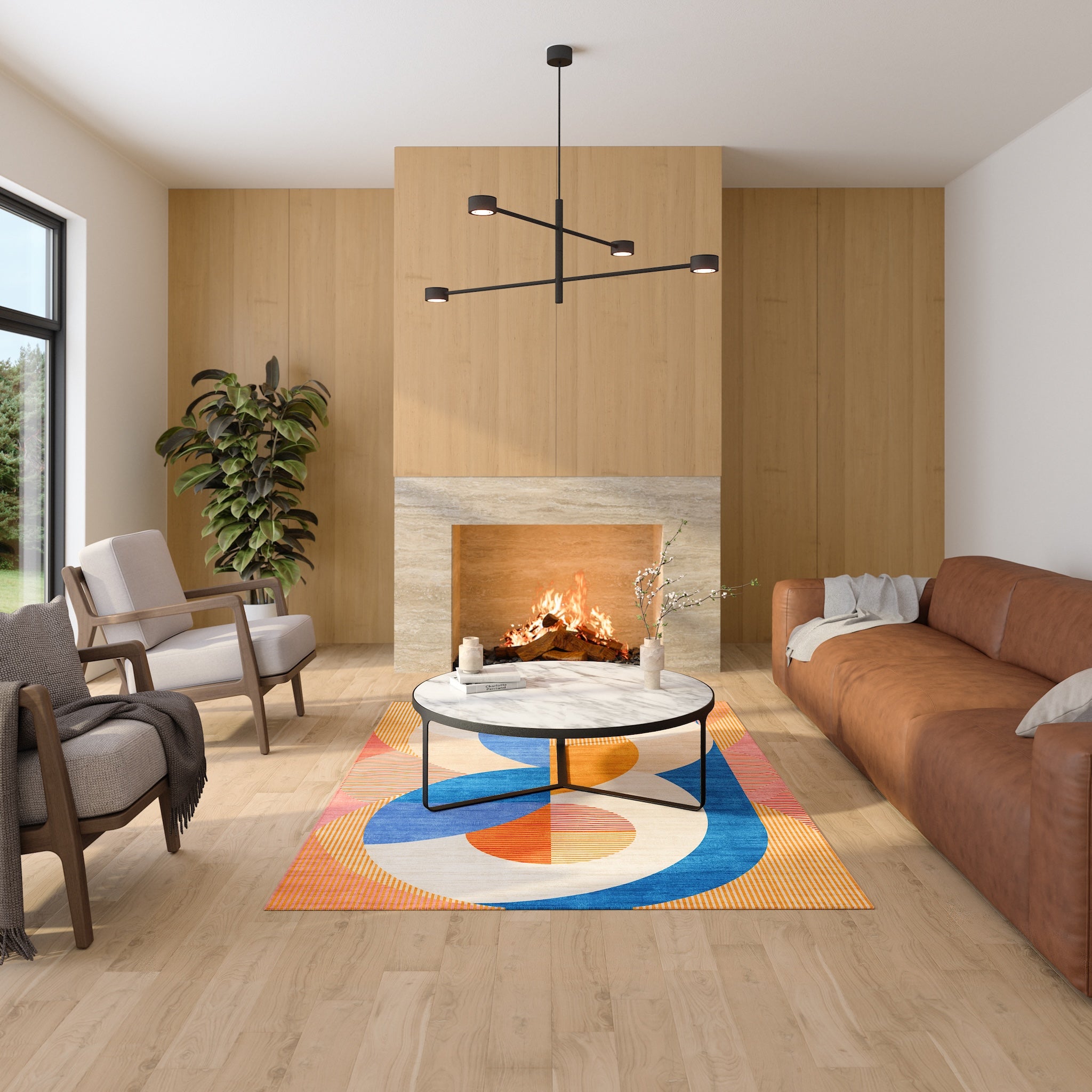 Iver Abstract Geometrisch Vloerkleed