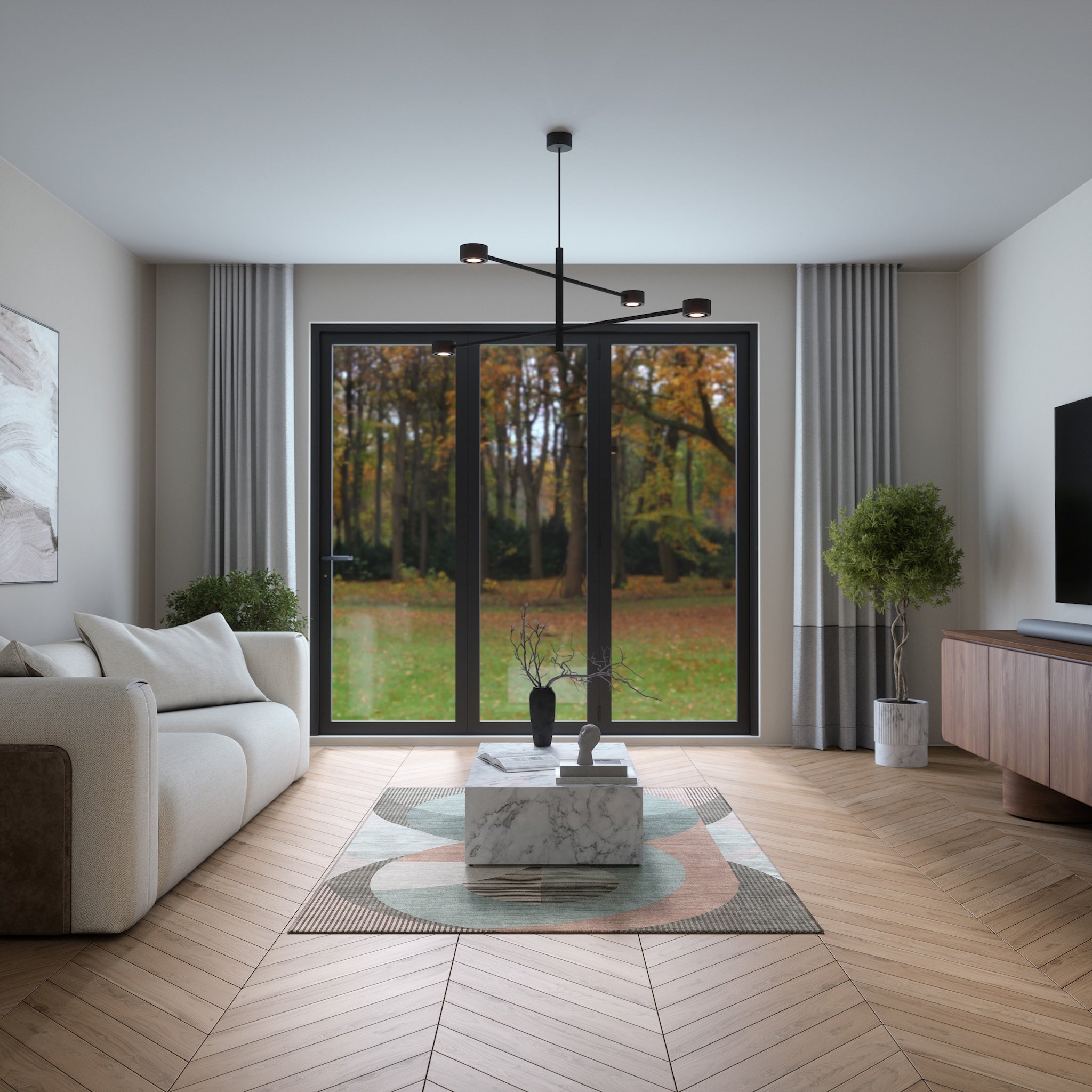 Iver Abstract Geometrisch Vloerkleed