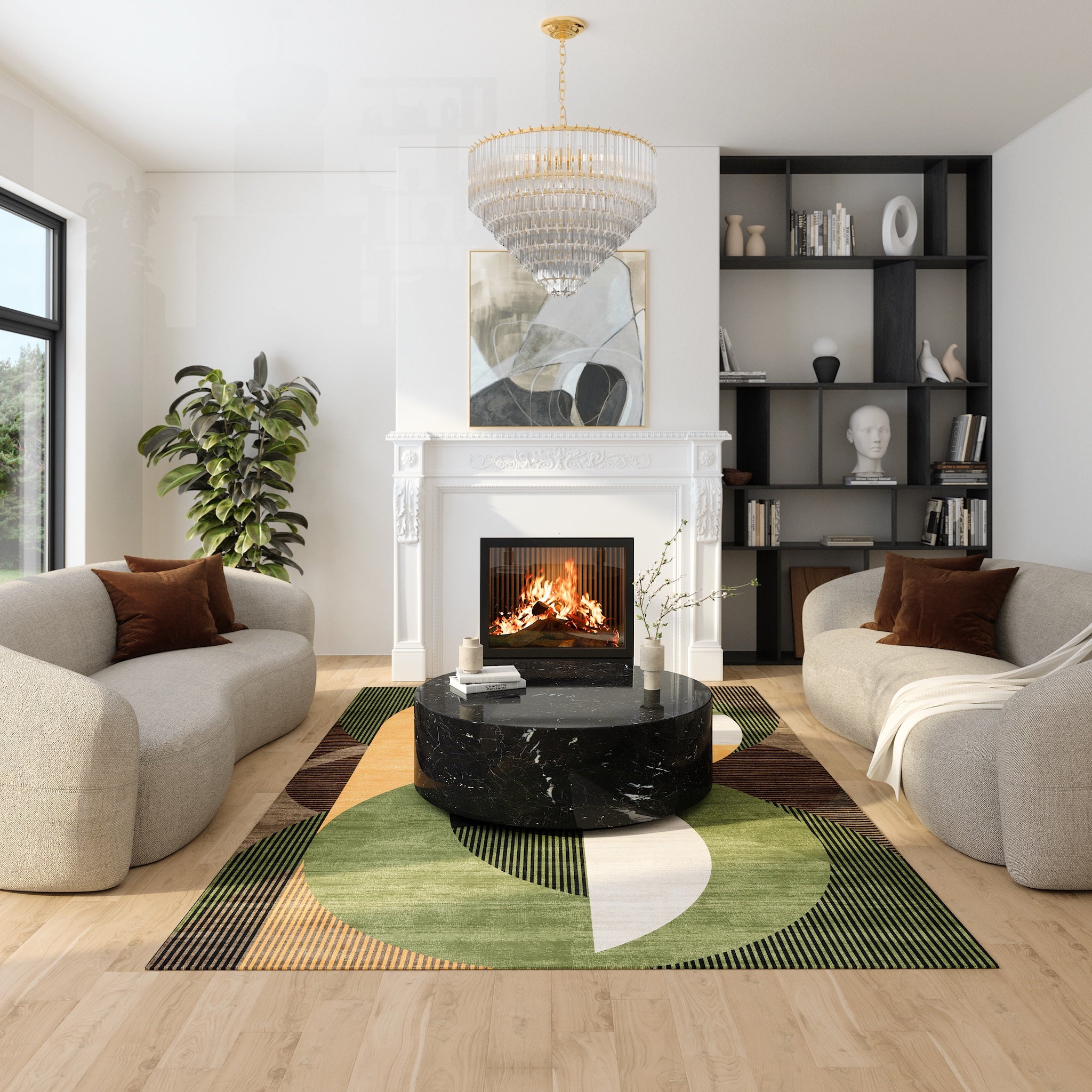 Iver Abstract Geometrisch Vloerkleed