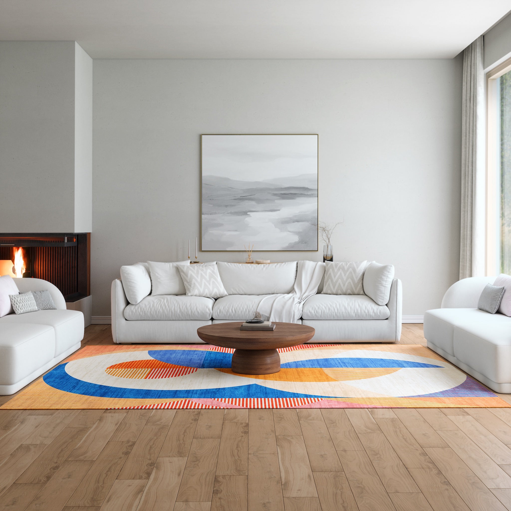 Iver Abstract Geometrisch Vloerkleed