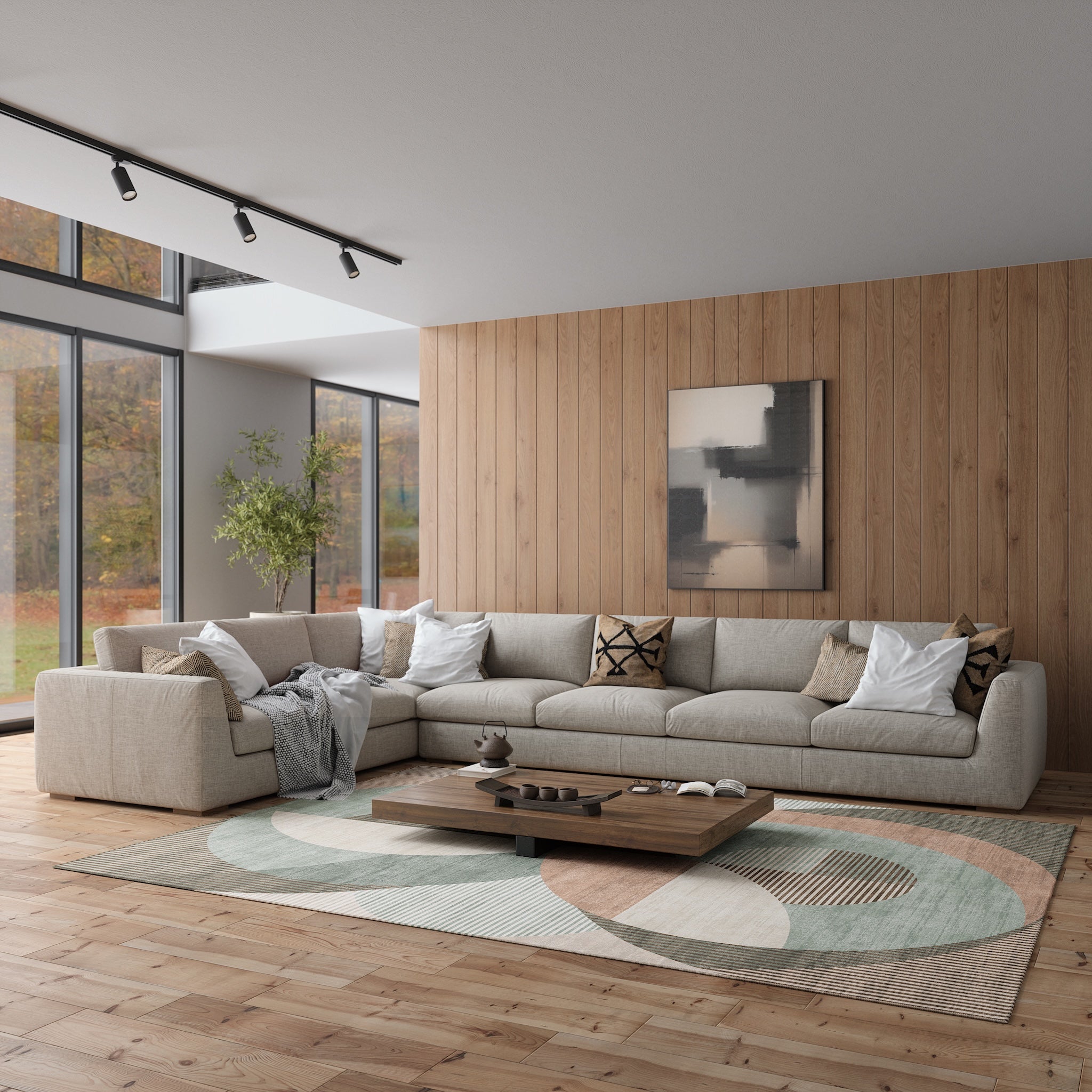 Iver Abstract Geometric Rug
