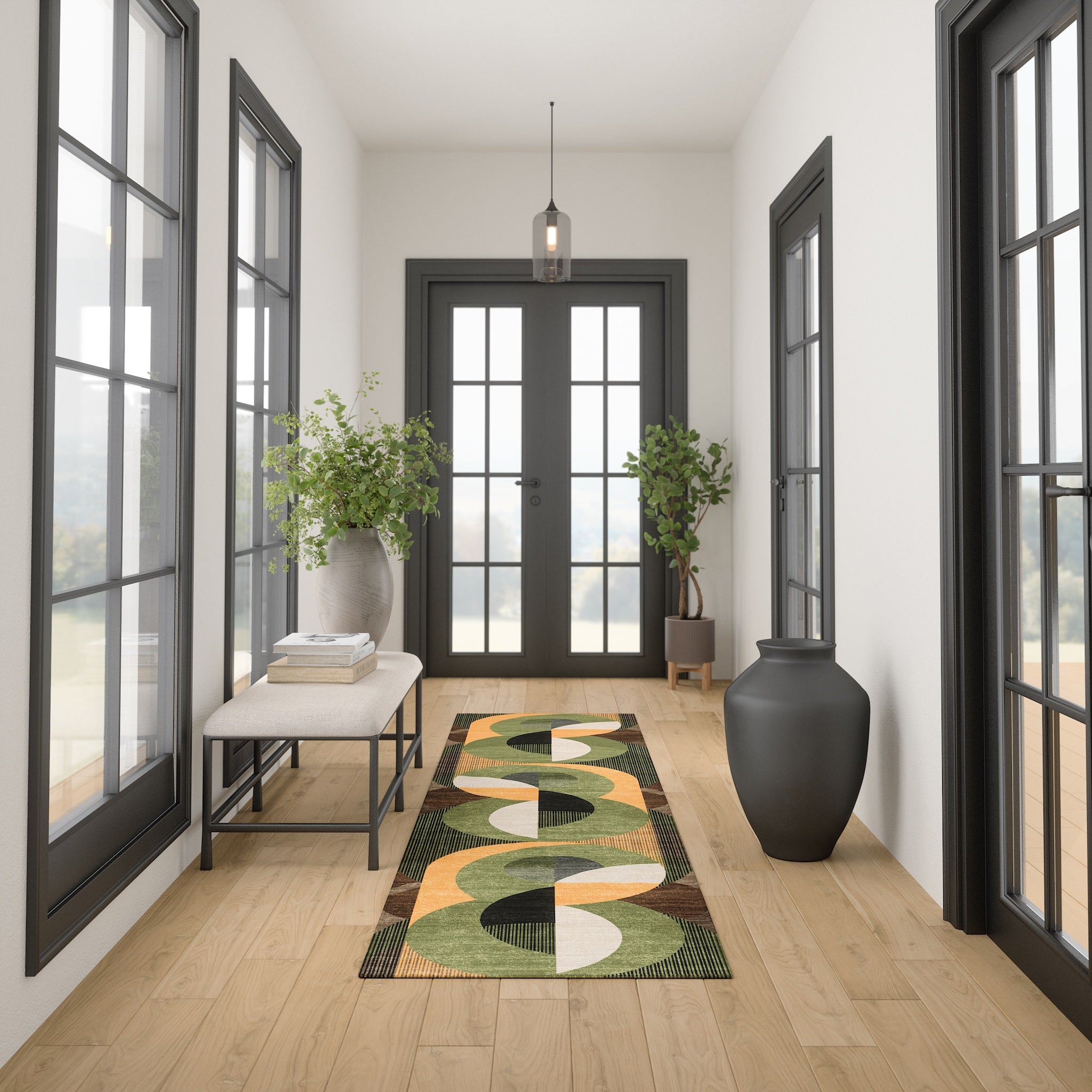 Iver Abstract Geometric Rug
