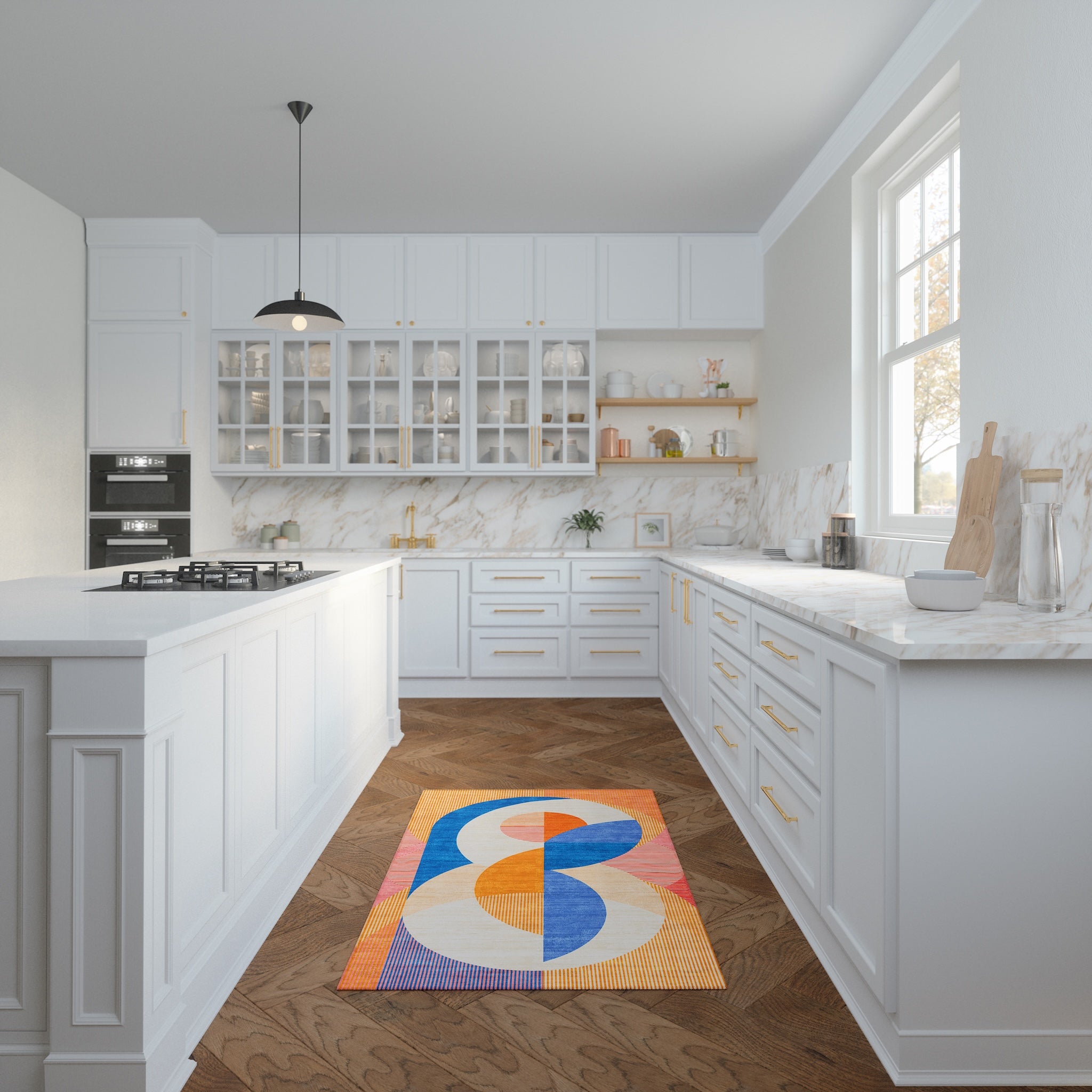 Iver Abstrakter Geometrischer Teppich