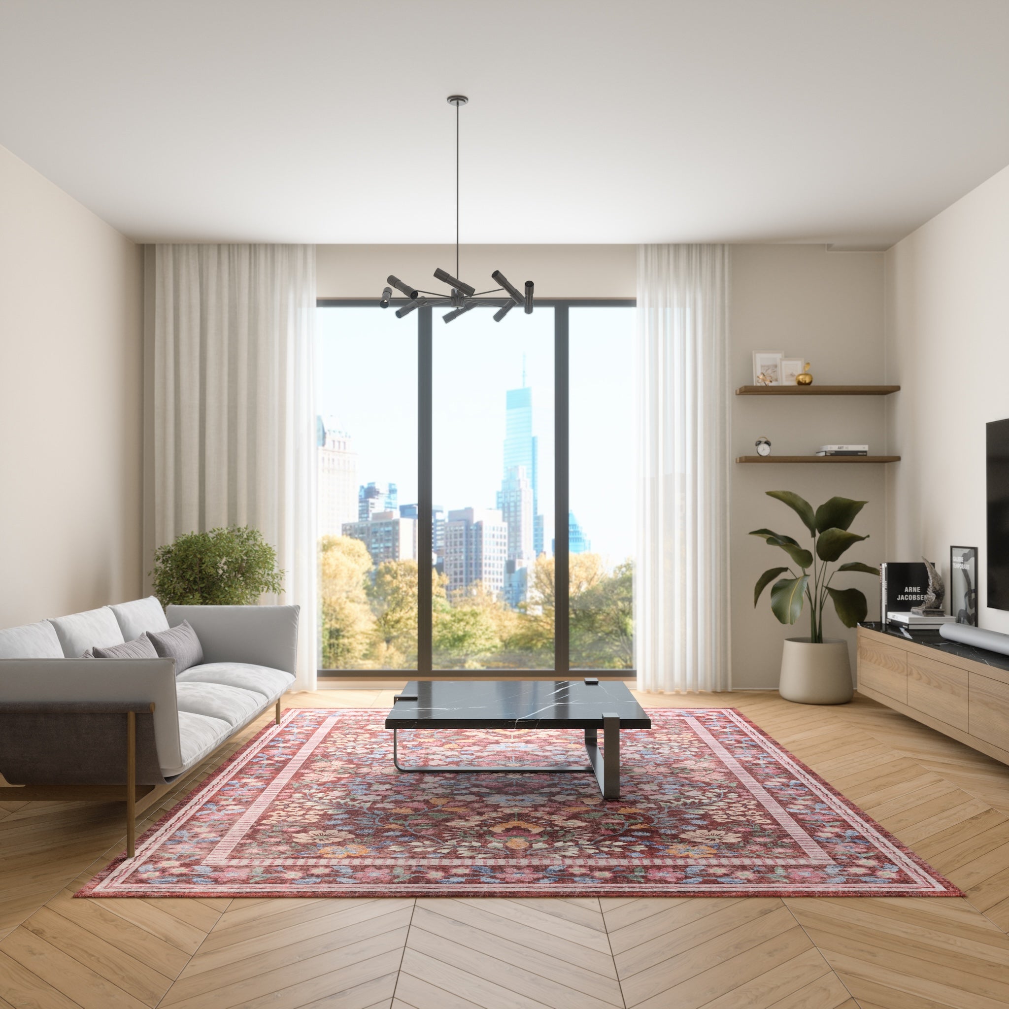 Chloe Elegant Floral Rug