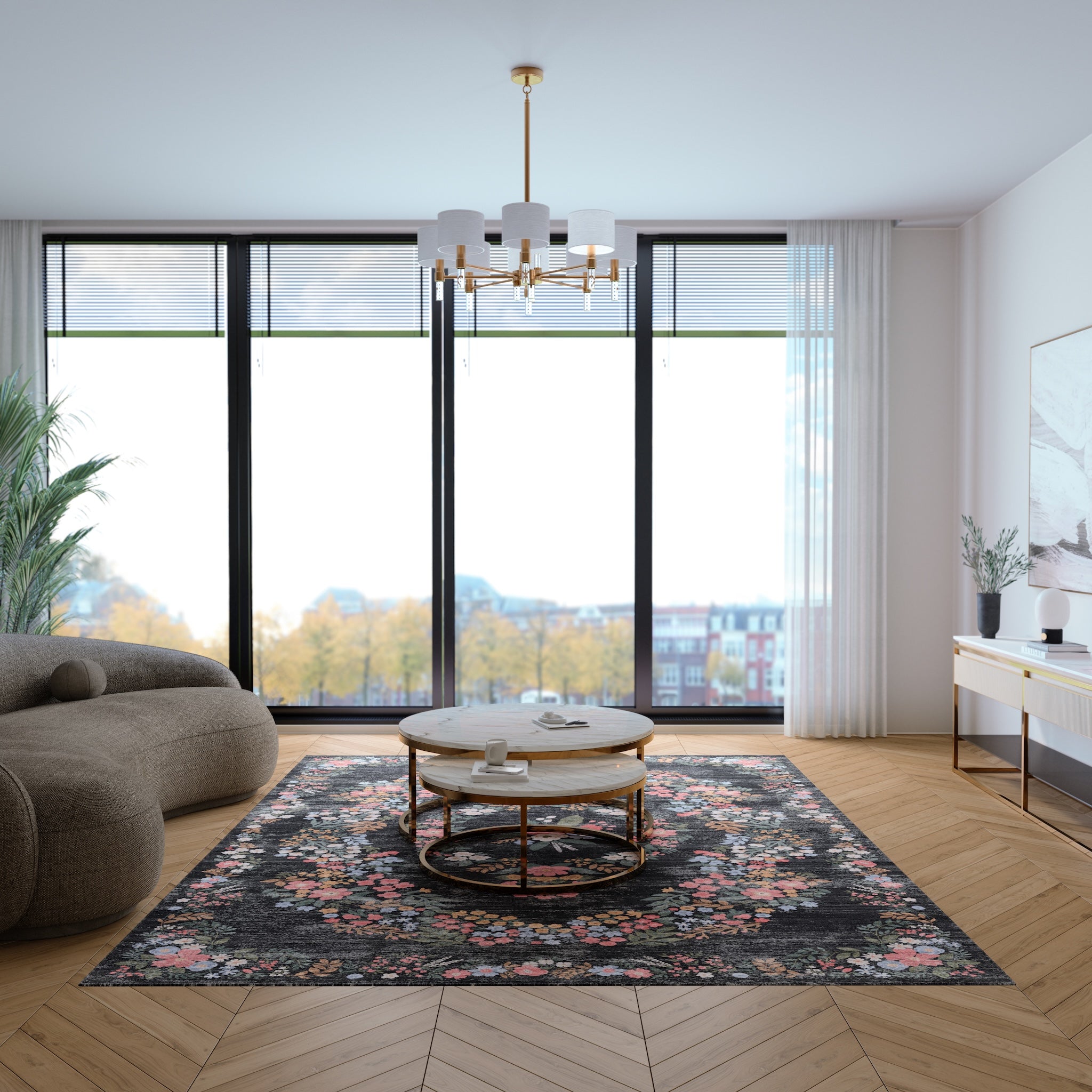 Amelie Vintage Floral Rug