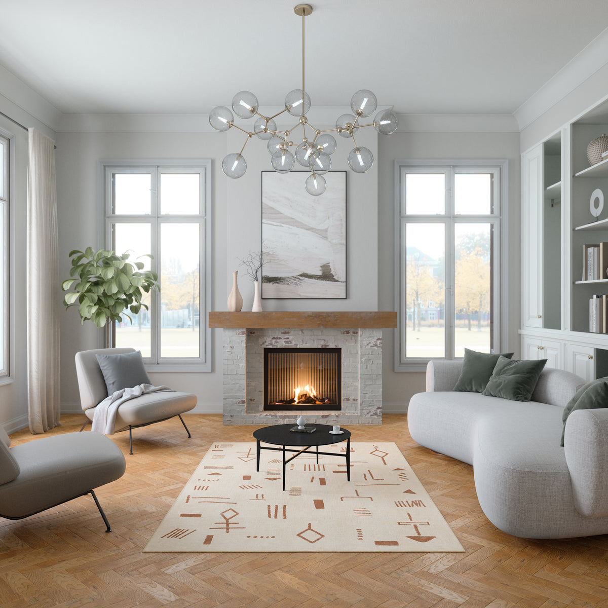 Veya Abstract Geometric Design Rug