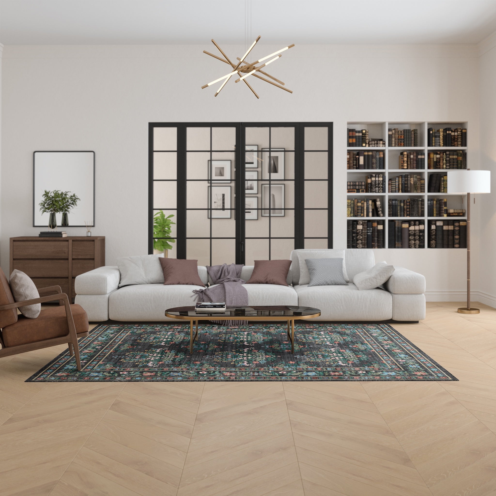 Kate Vintage Botanical Floral Rug