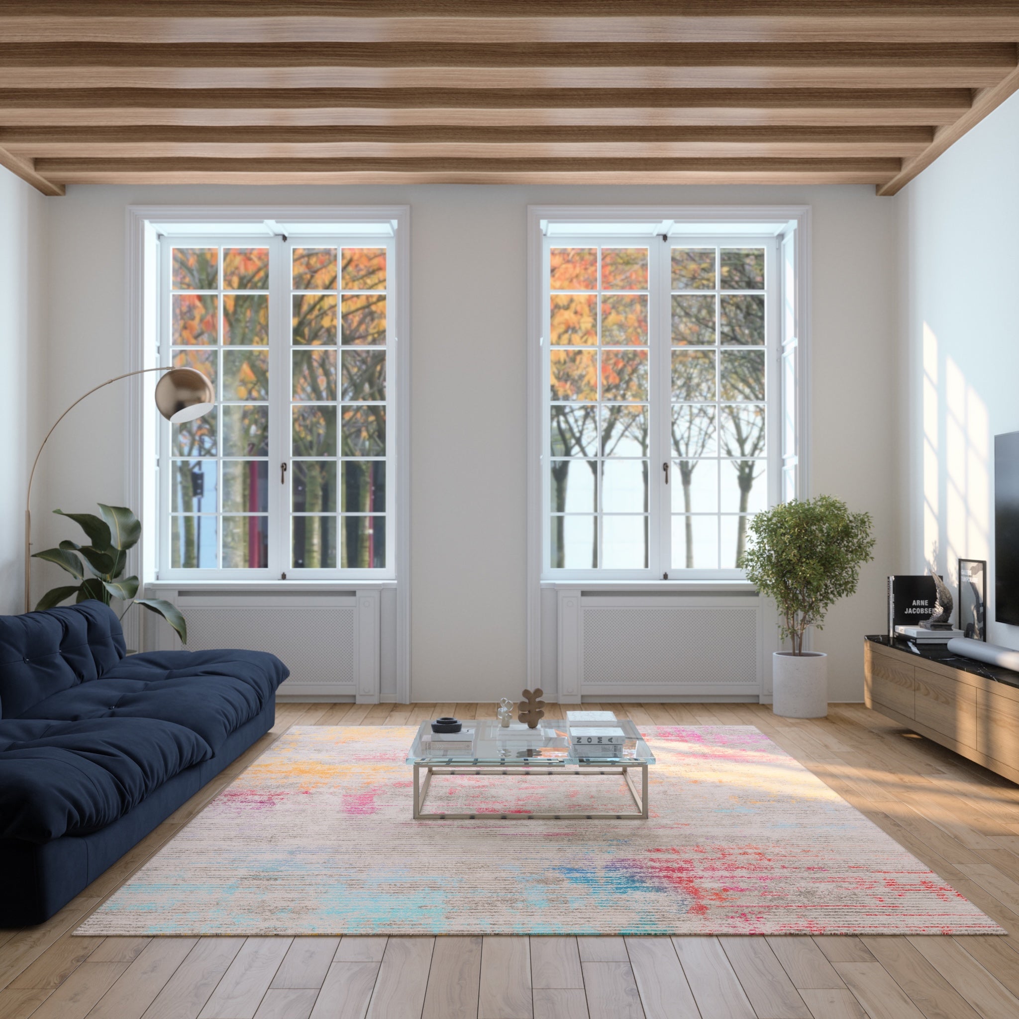 Lea Distressed Linear Rug