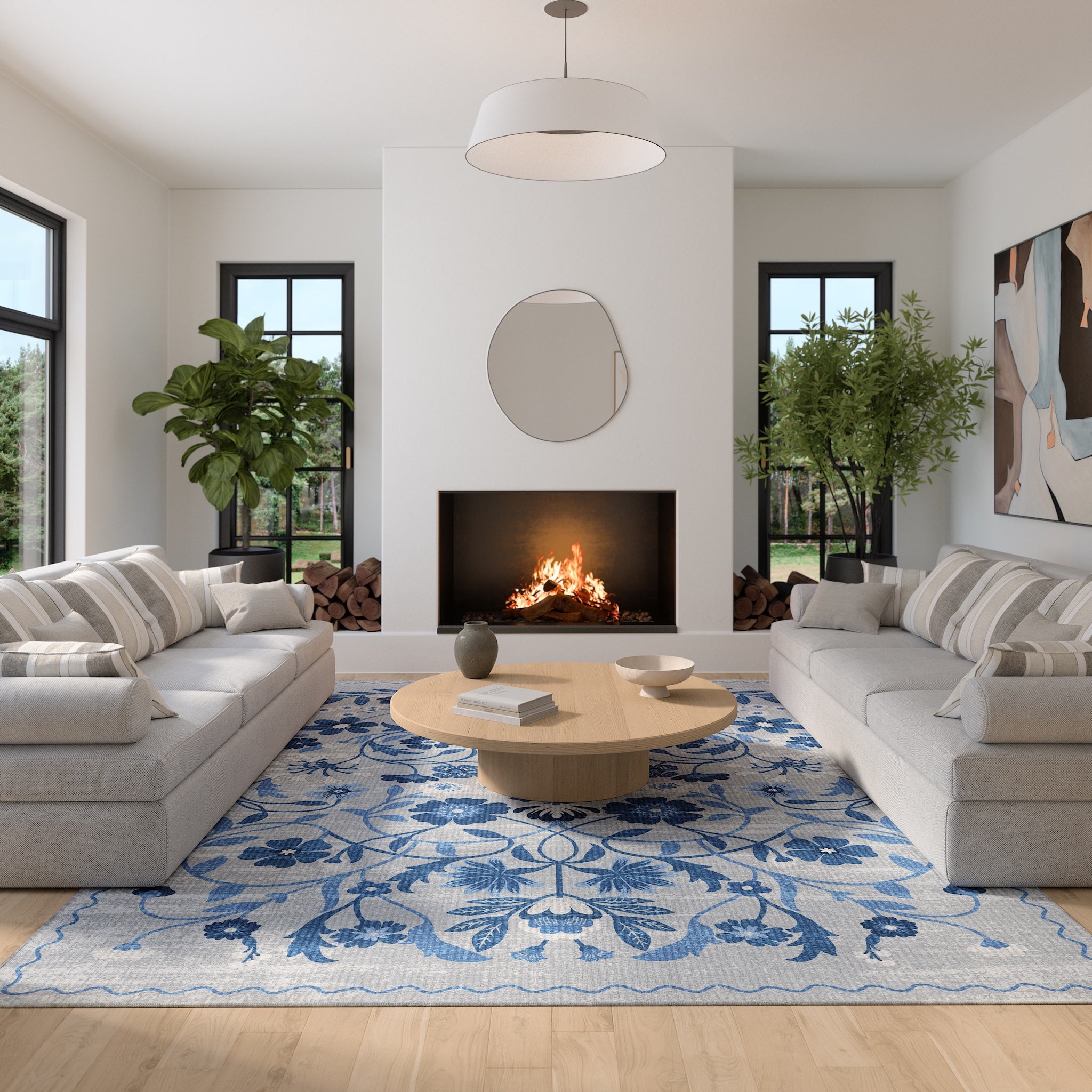 Camille Botanical Floral Rug