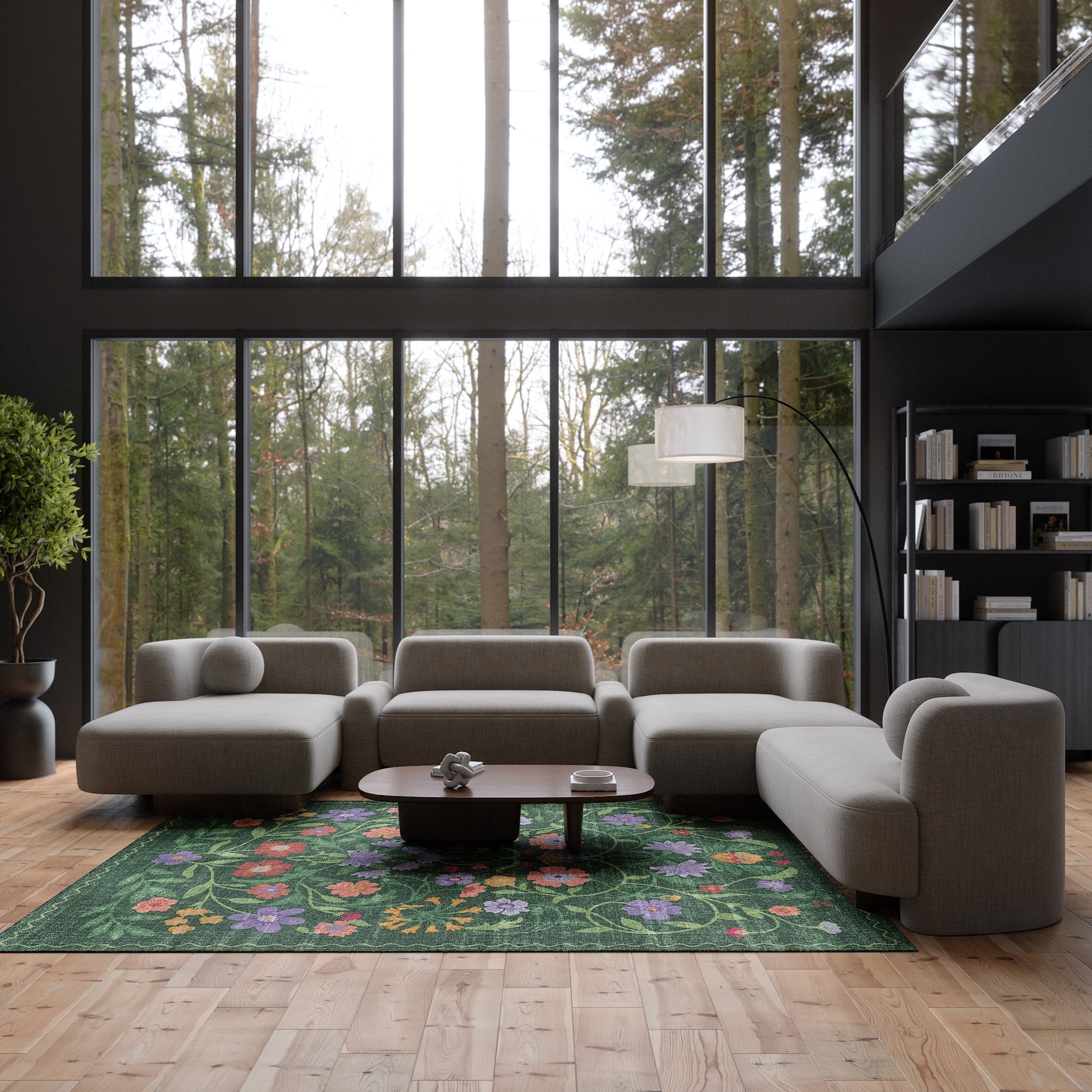 Camille Botanical Floral Rug
