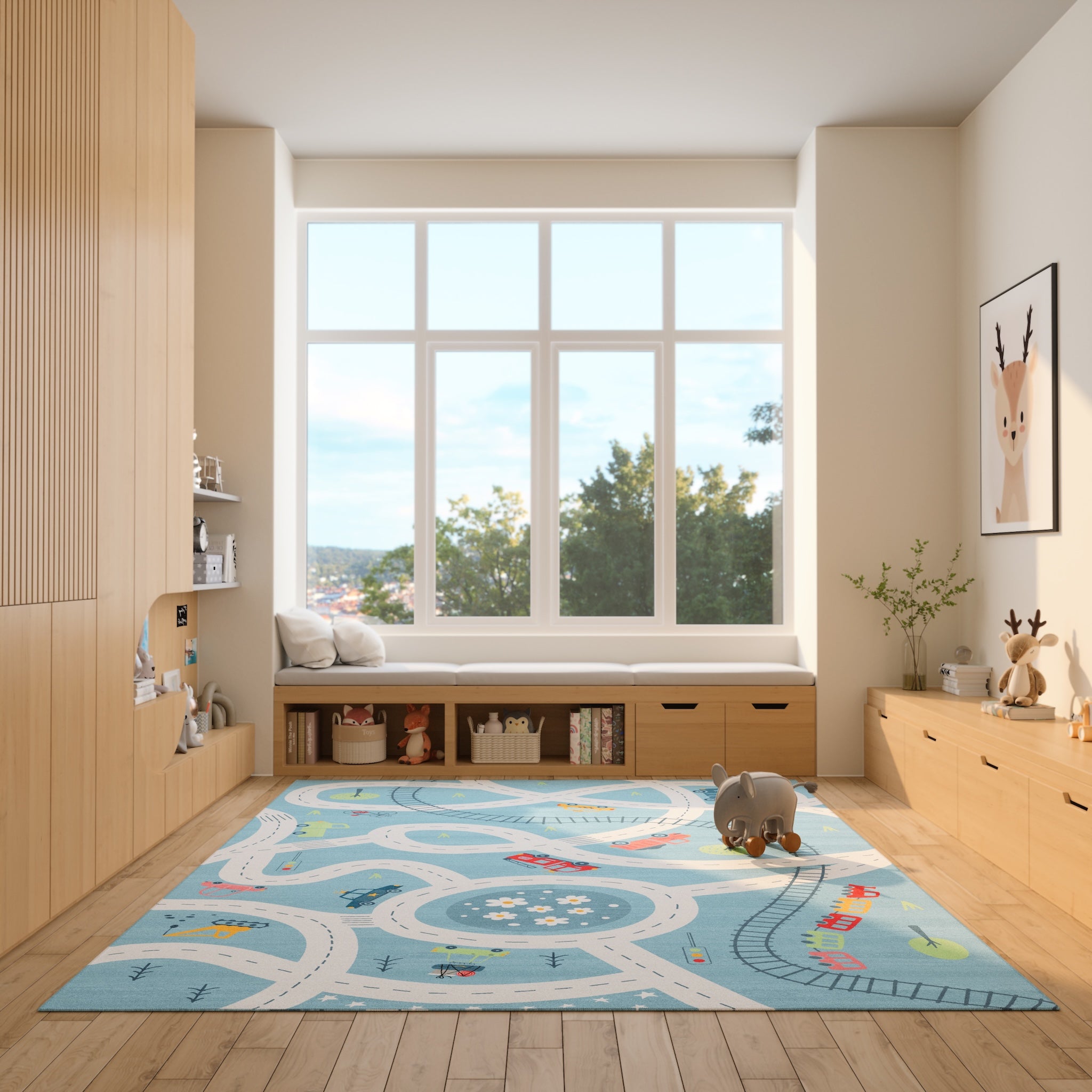 Finn Road Map Adventure Rug