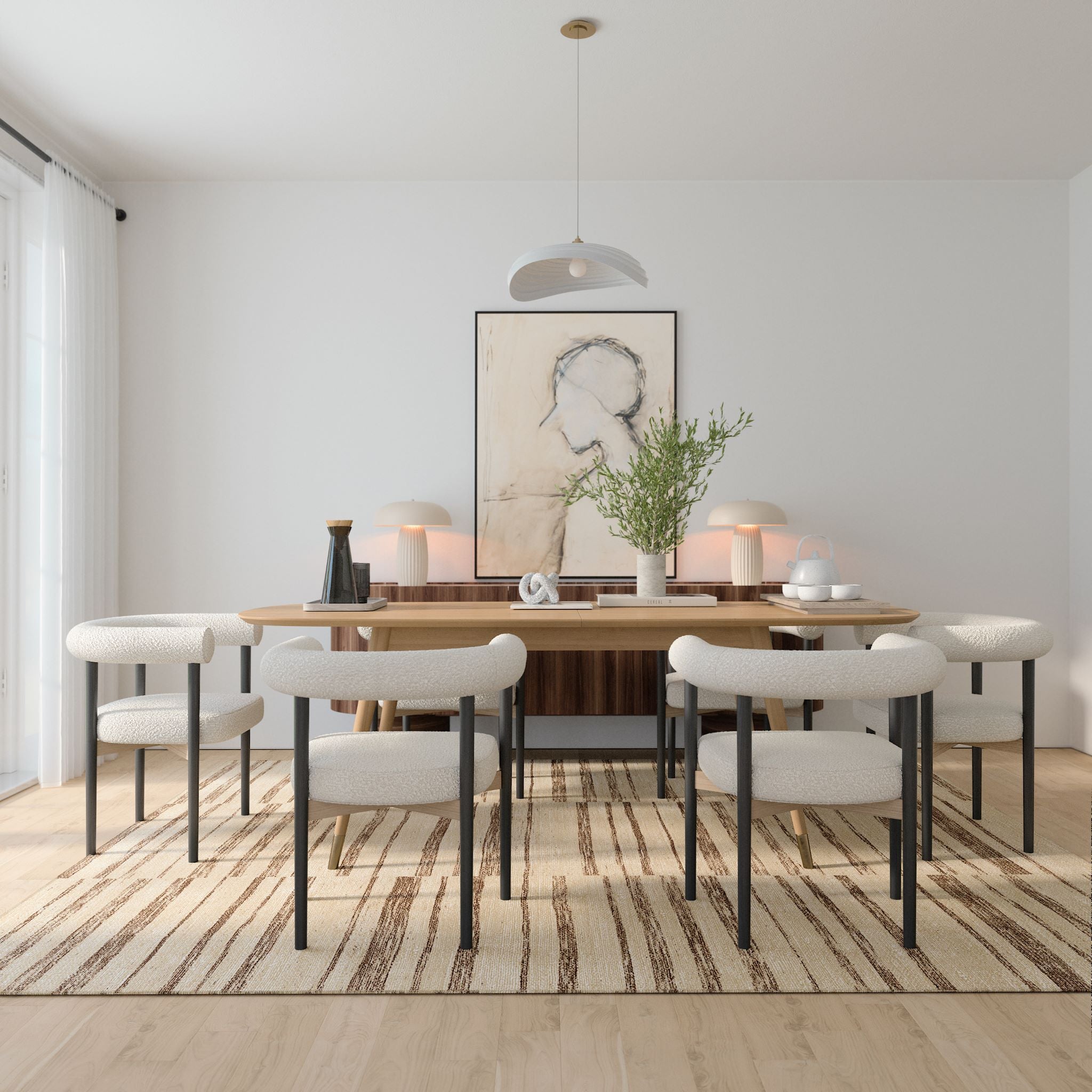 Remi Alfombra Moderna a Rayas