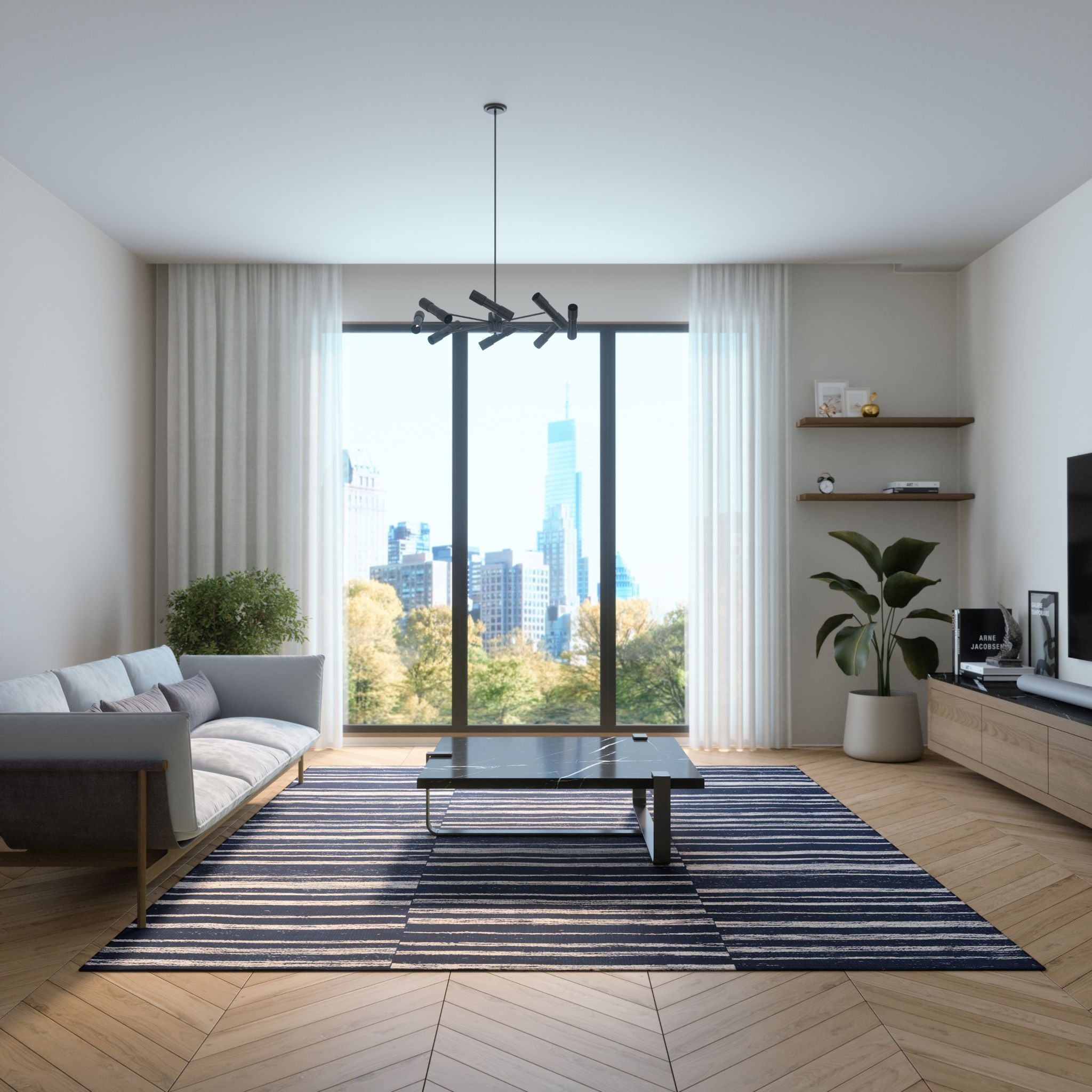 Remi Alfombra Moderna a Rayas