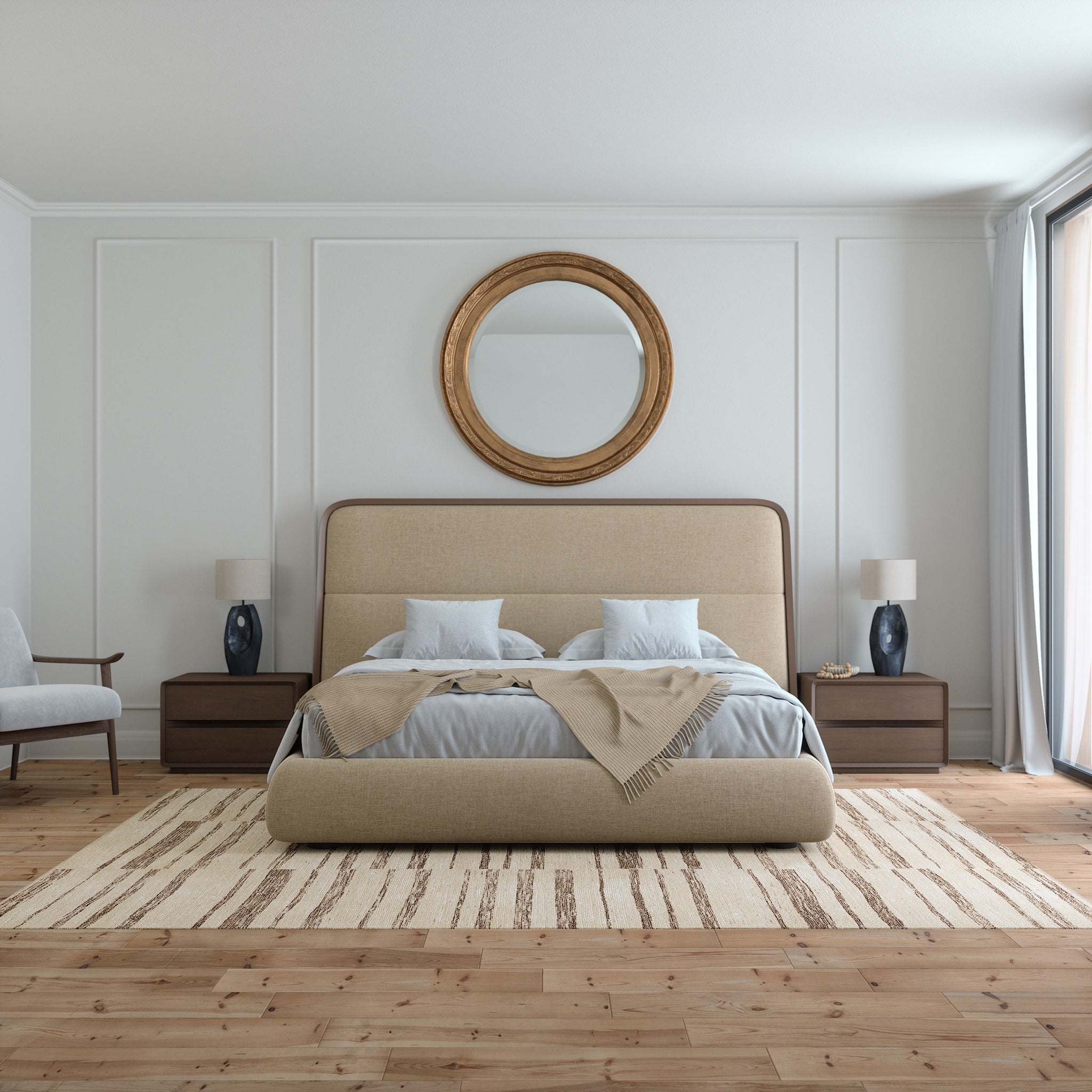 Remi Alfombra Moderna a Rayas