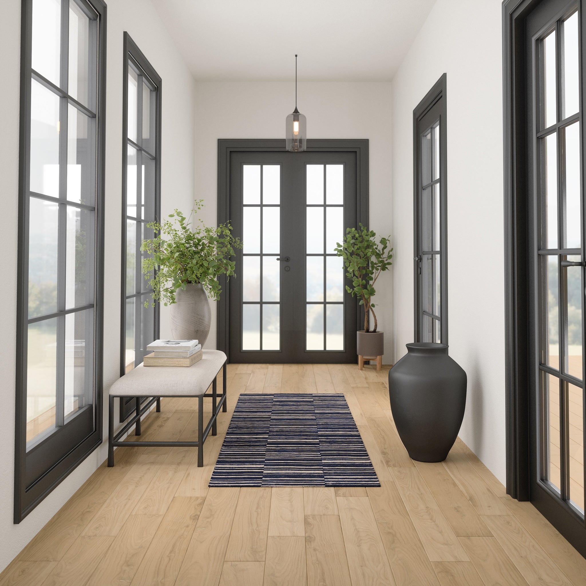 Remi Alfombra Moderna a Rayas