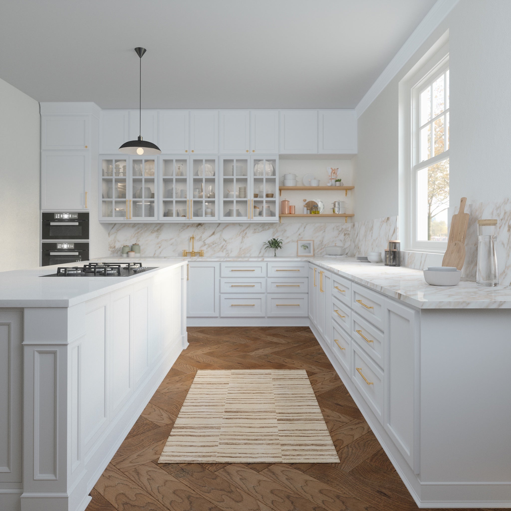 Remi Alfombra Moderna a Rayas