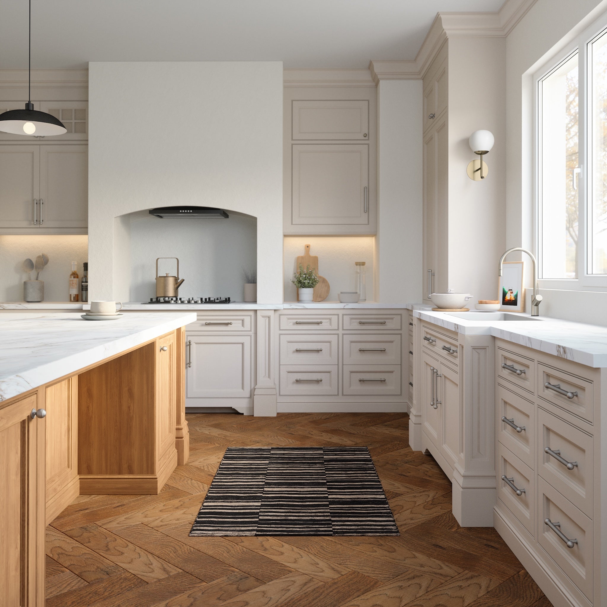 Remi Alfombra Moderna a Rayas