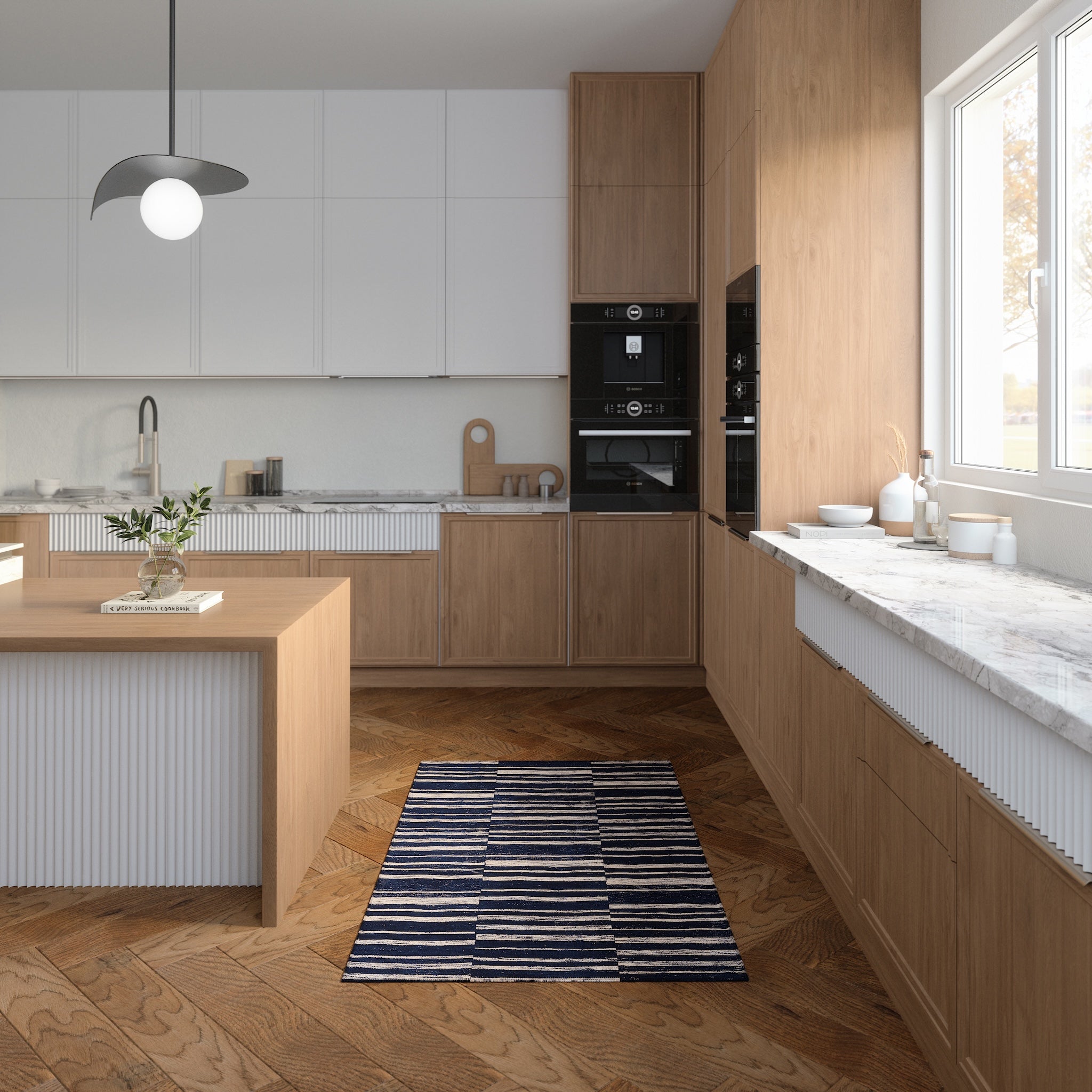 Remi Alfombra Moderna a Rayas