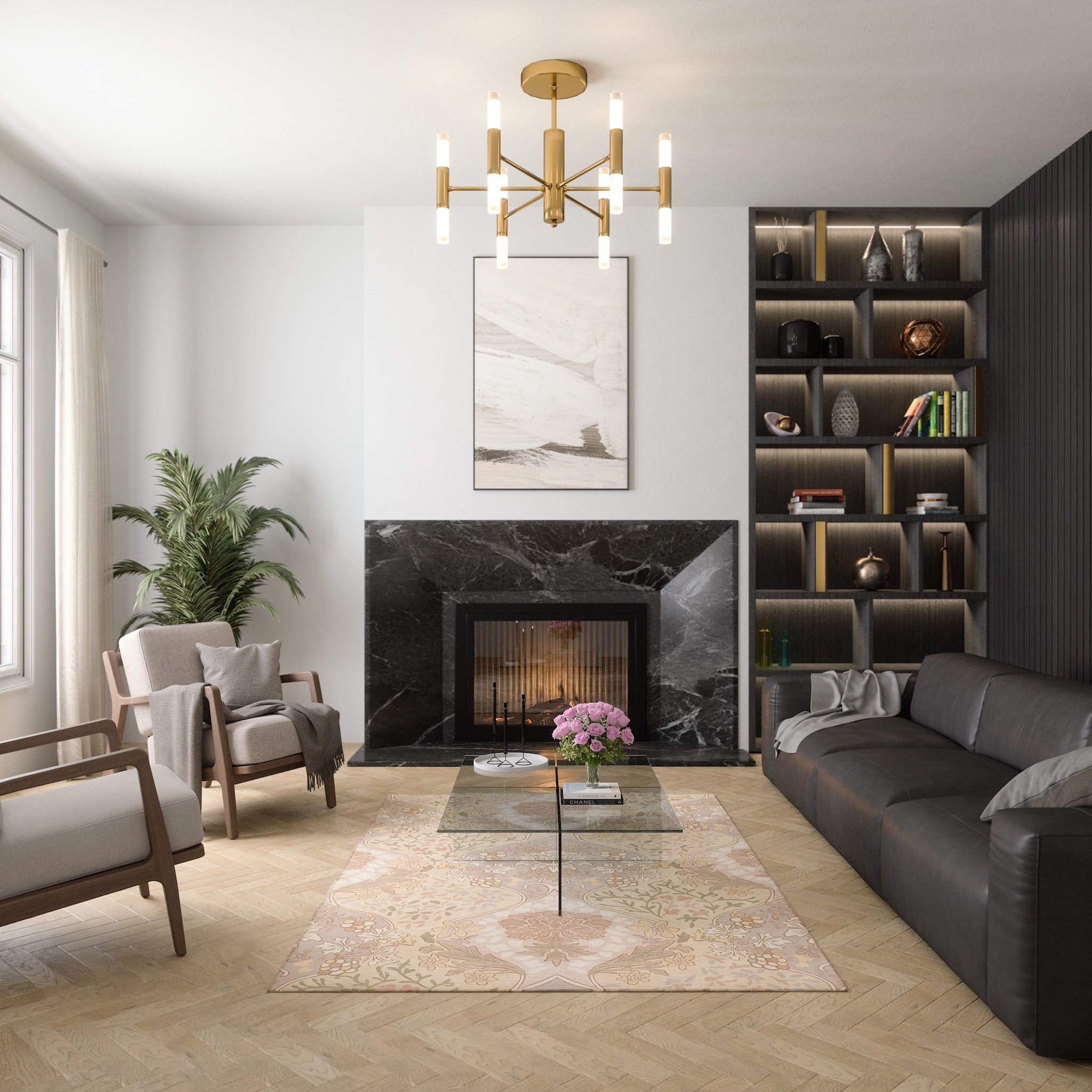 Ivy Floral Ornamental Design Rug