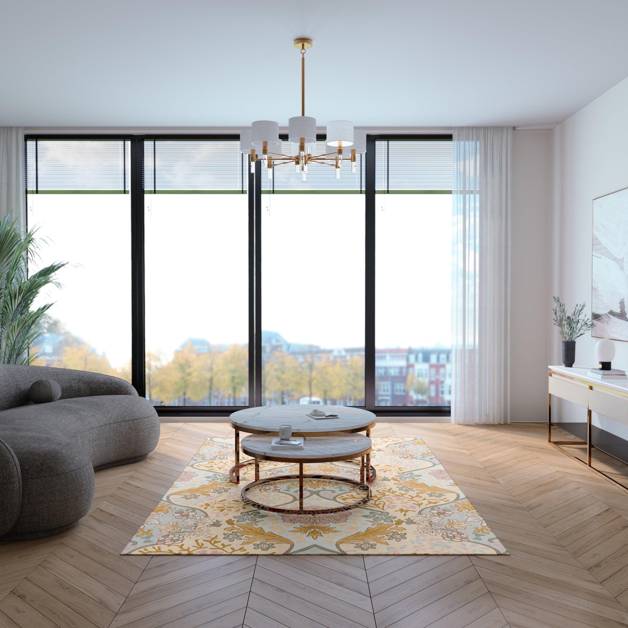 Ivy Floral Ornamental Design Rug