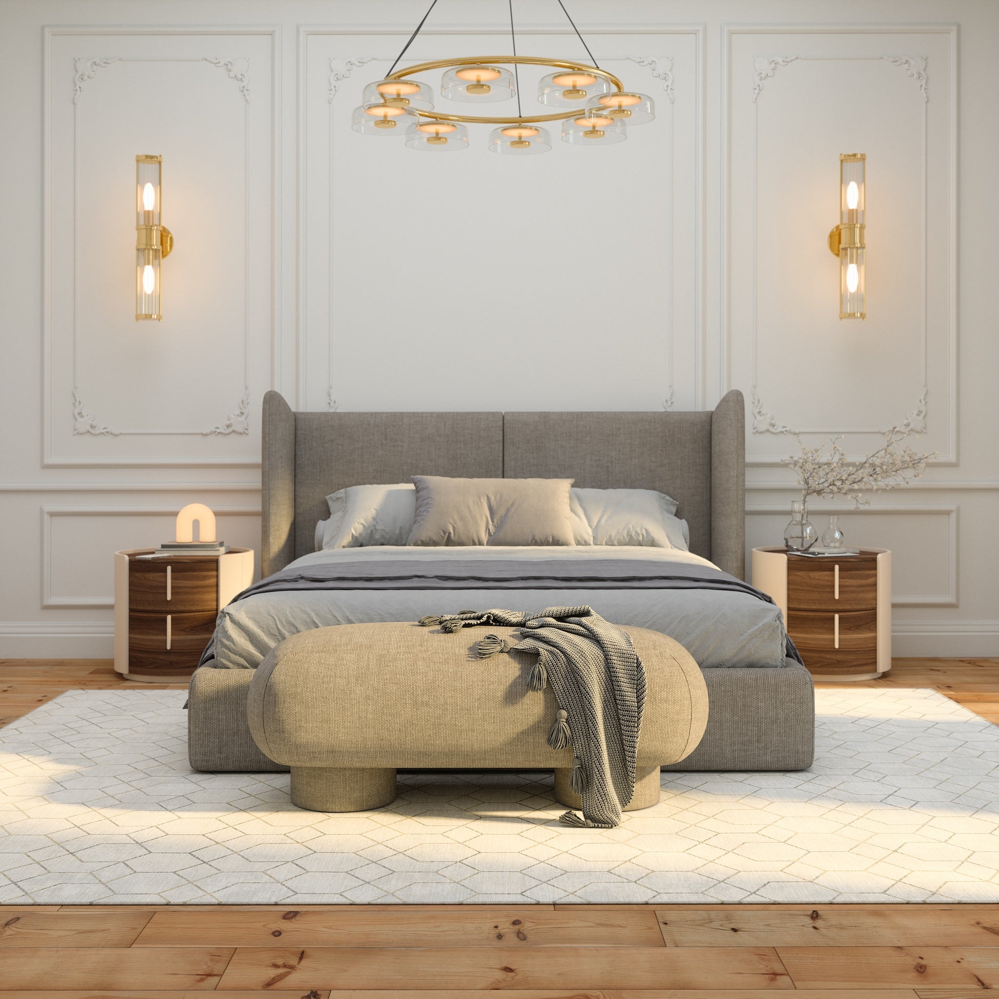 Bria Modern Hexagonal Design Rug