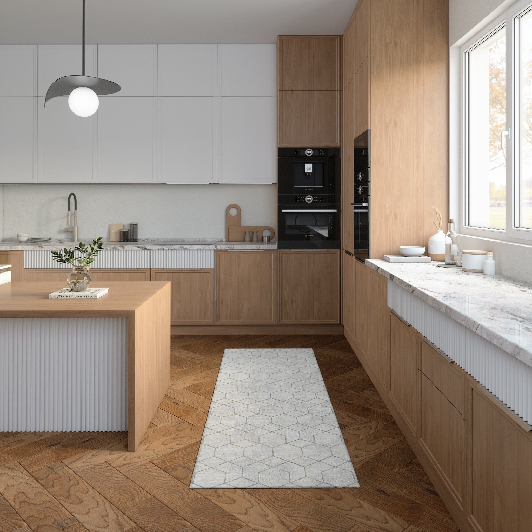 Bria Modern Hexagonal Design Rug
