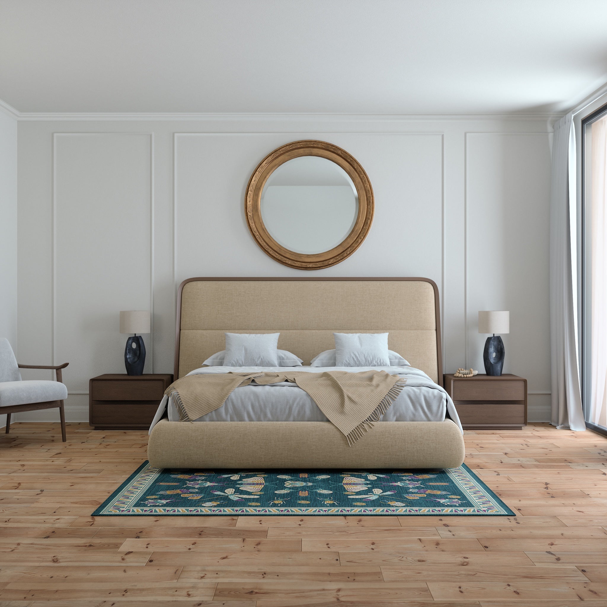 Thalia Tapis Éclectique À Motifs D'Insectes