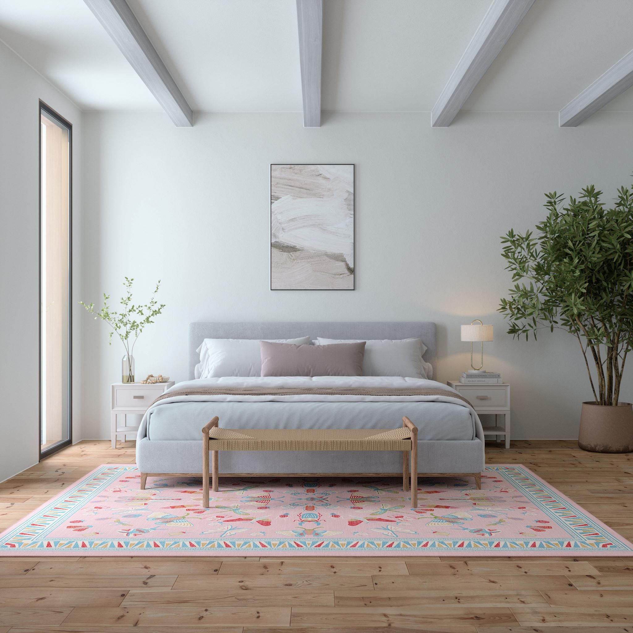 Thalia Eklektiškas Vabzdžių Motyvo Kilimas