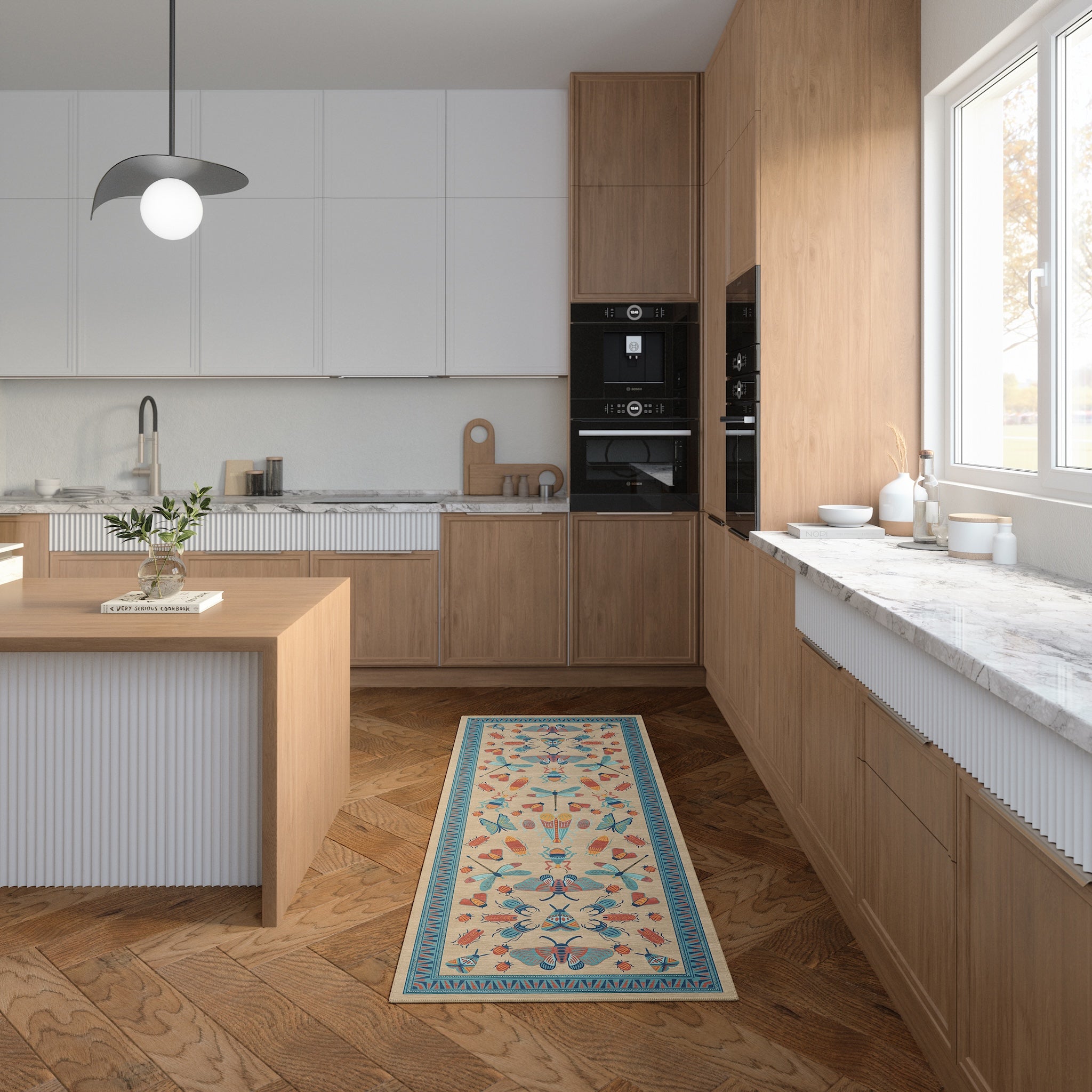 Thalia Eklektiškas Vabzdžių Motyvo Kilimas