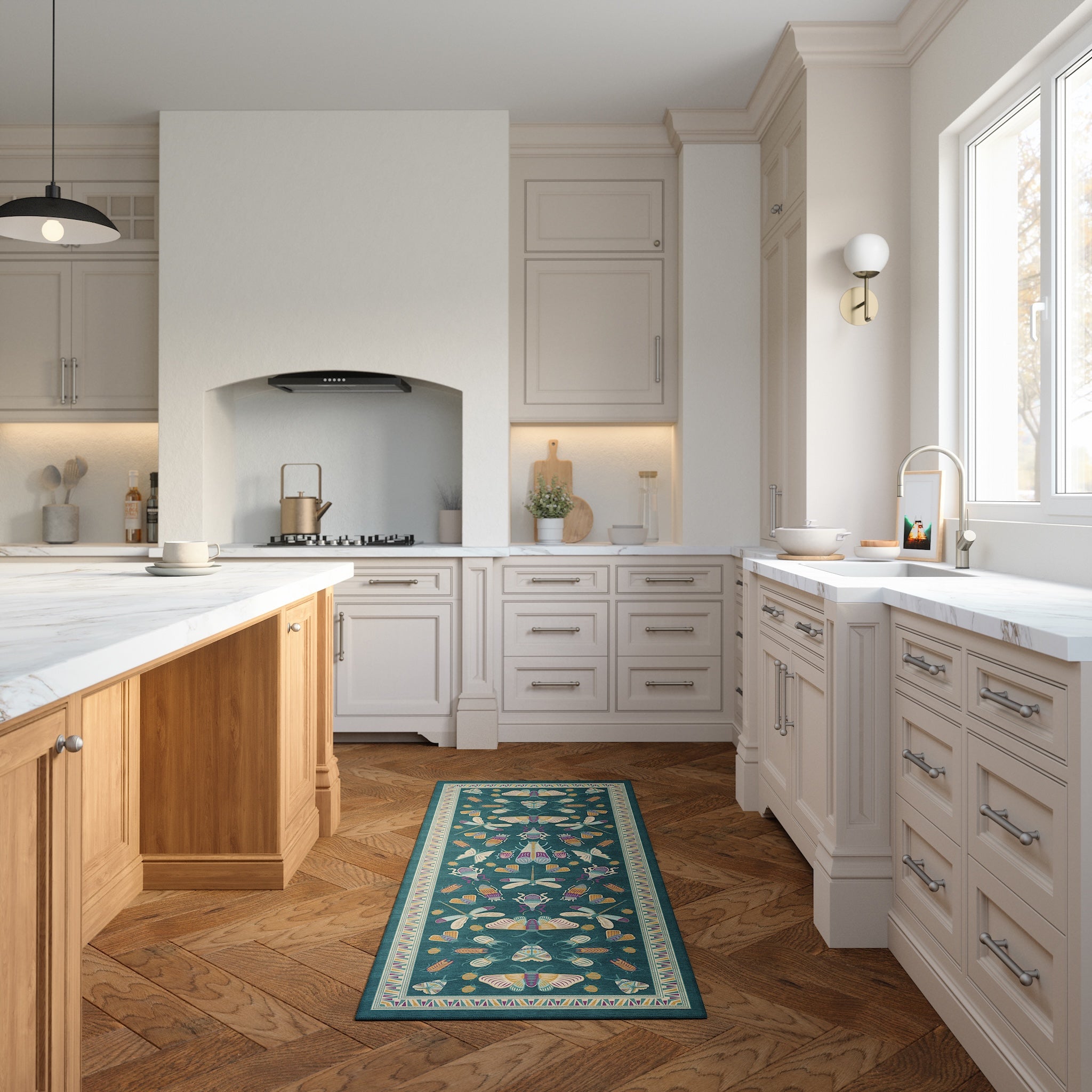 Thalia Eklektiškas Vabzdžių Motyvo Kilimas