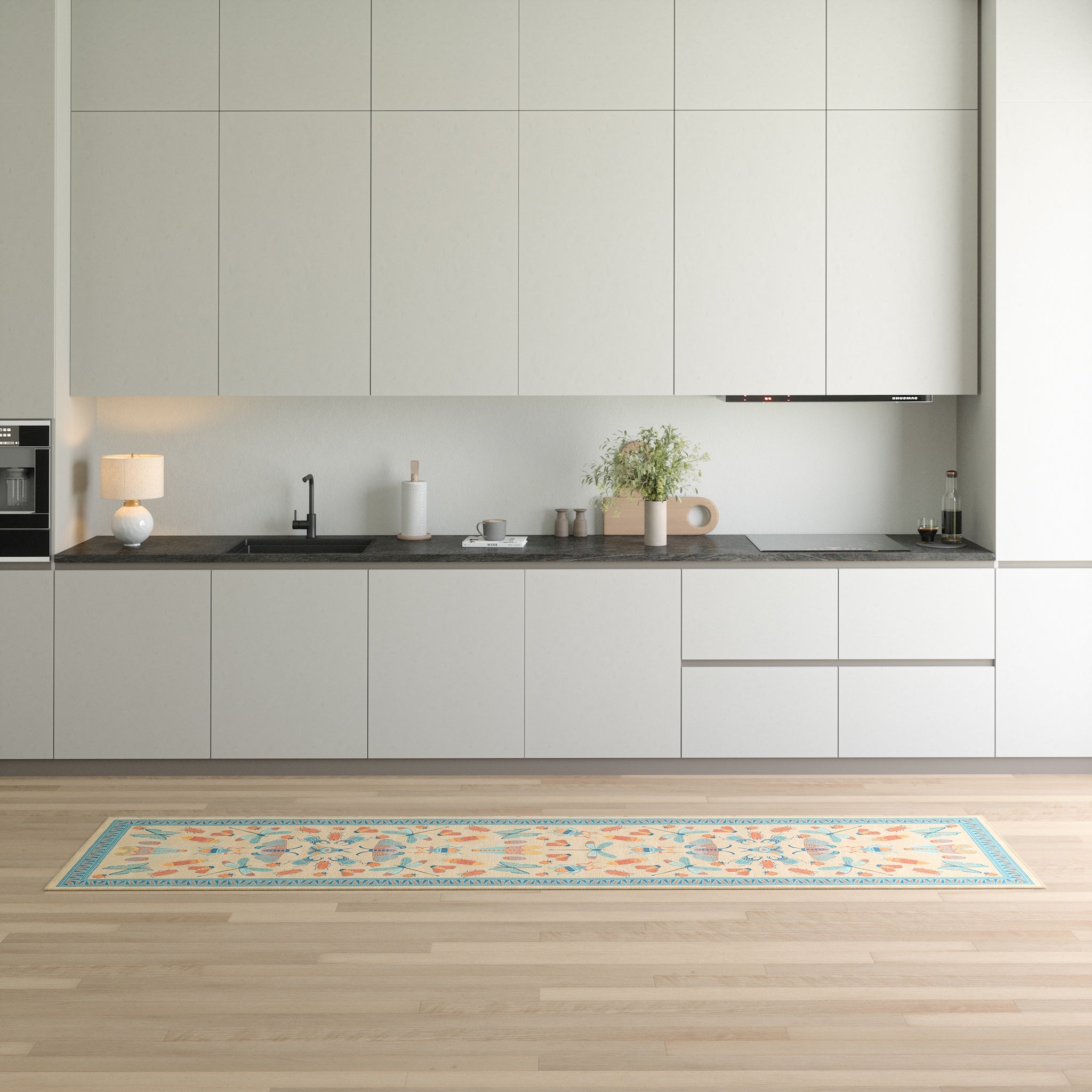 Thalia Eklektiškas Vabzdžių Motyvo Kilimas