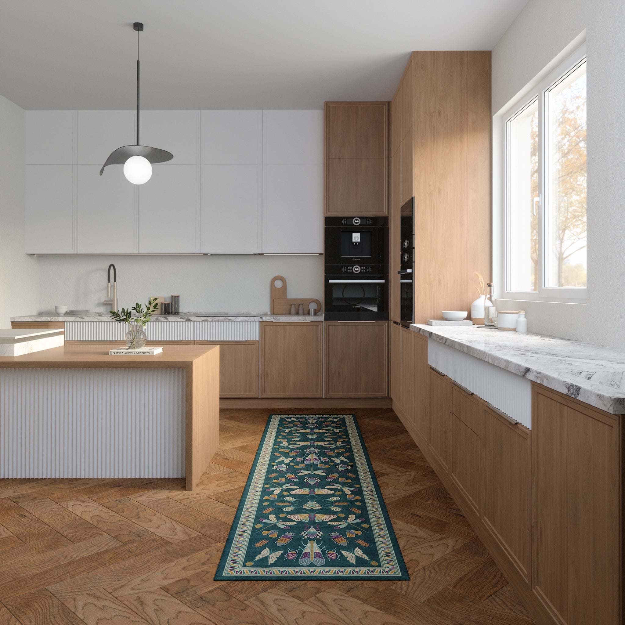 Thalia Eklektiškas Vabzdžių Motyvo Kilimas