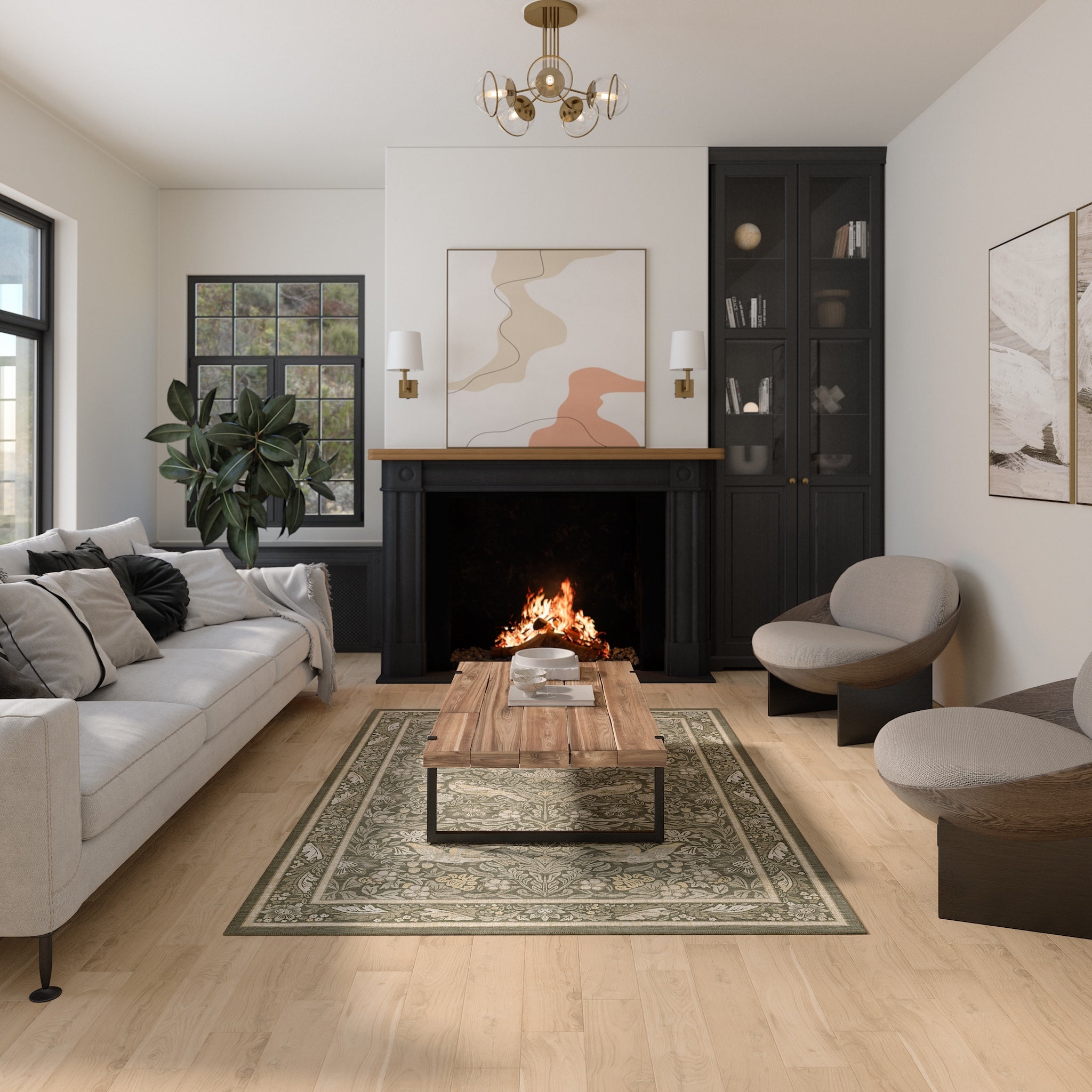 Ophelia Декоративен флорален килим