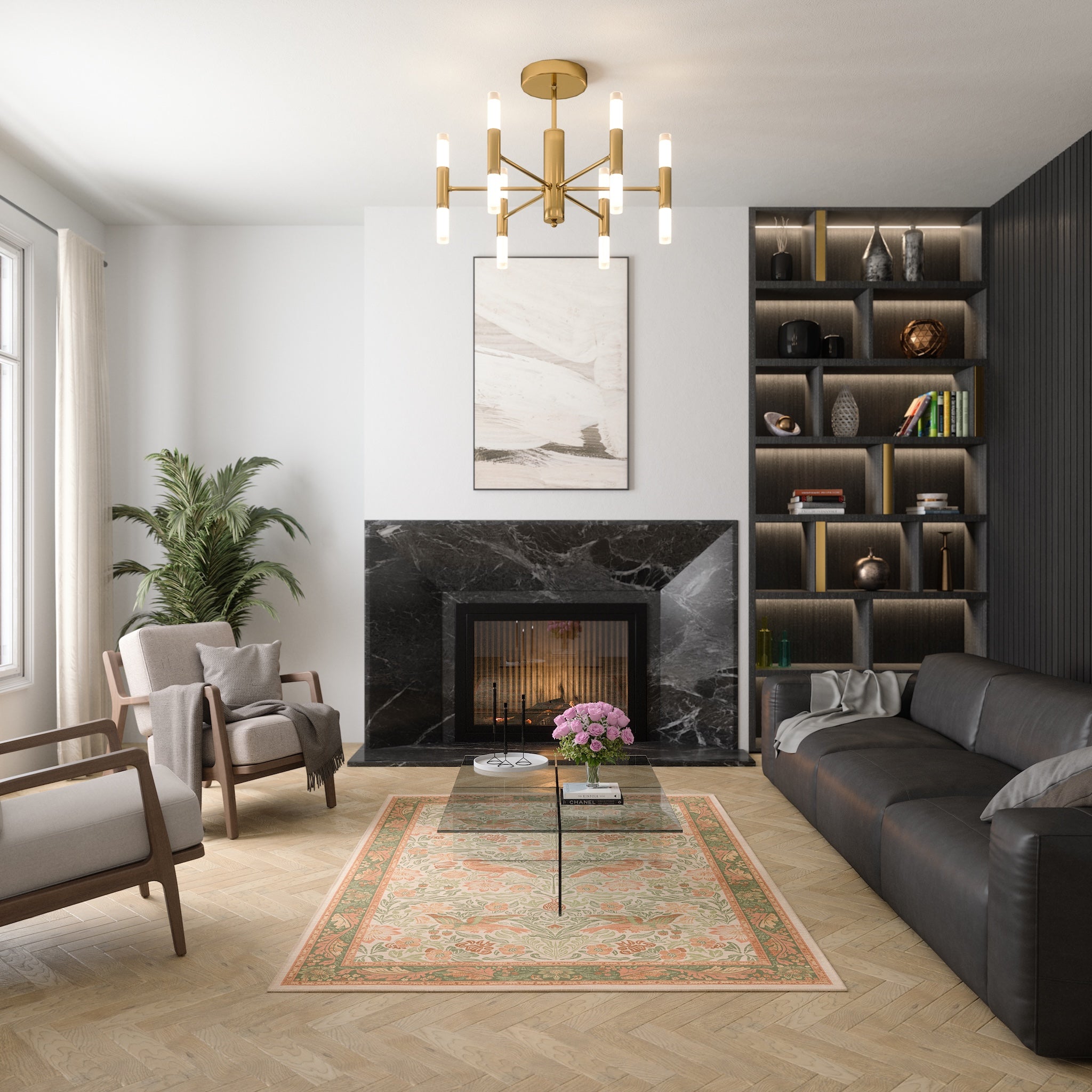 Ophelia Декоративен флорален килим