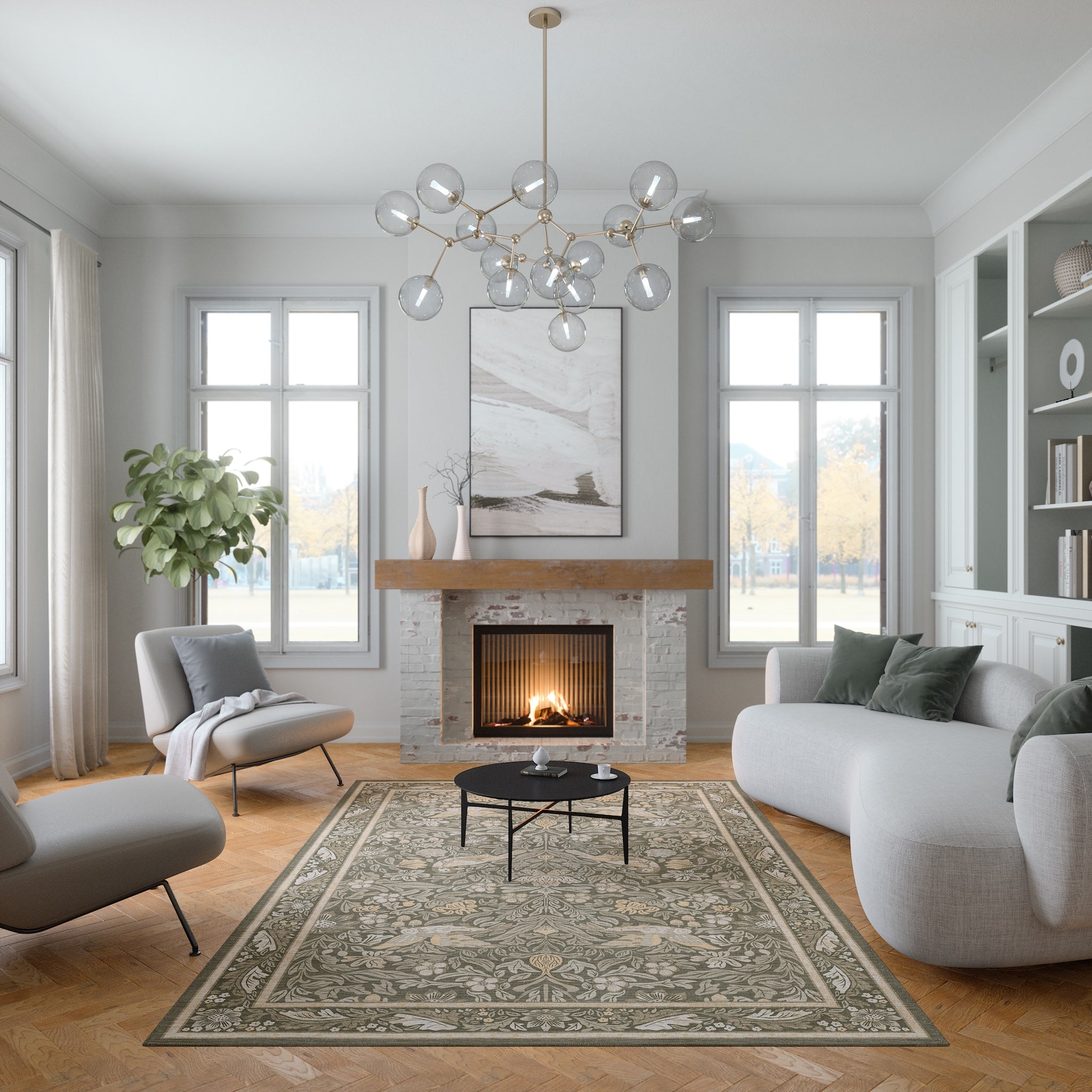 Ophelia Декоративен флорален килим