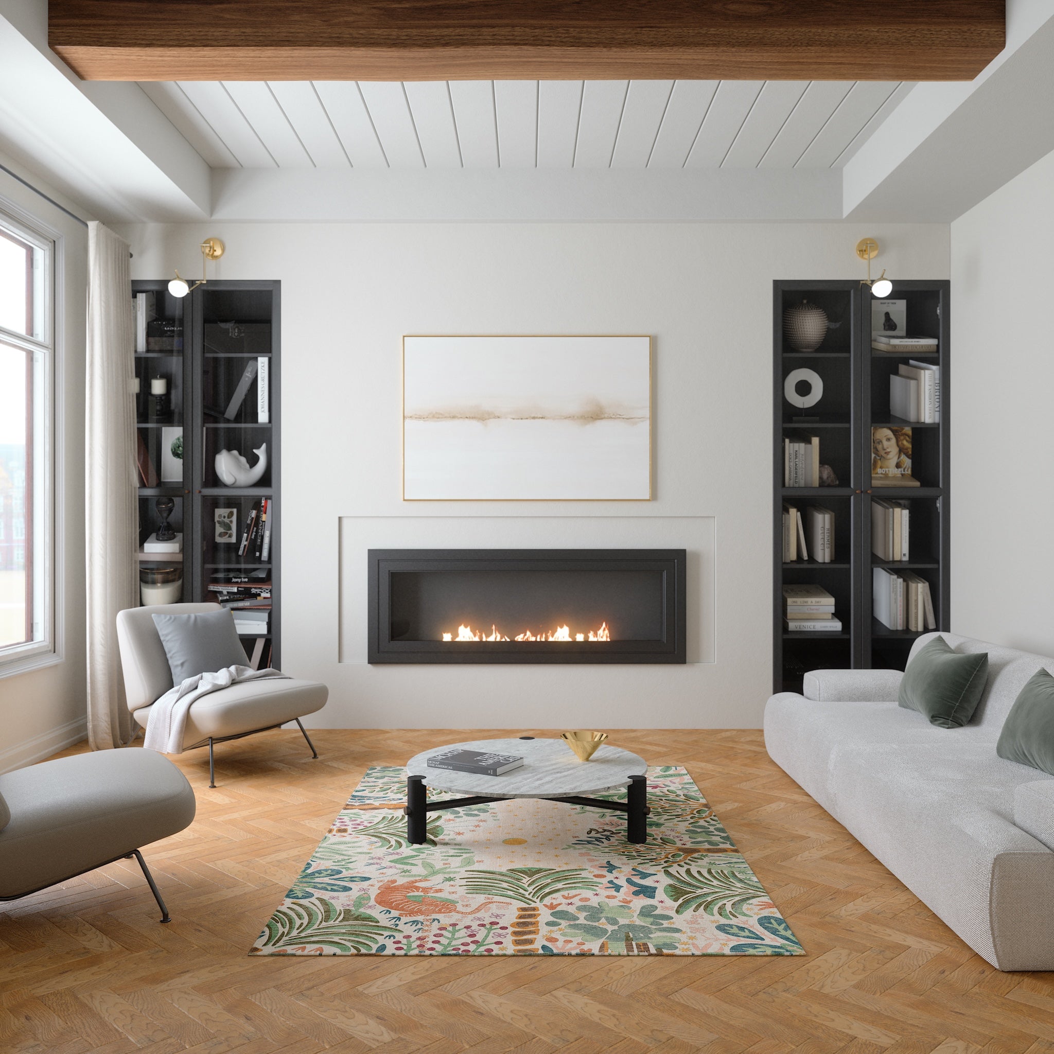 Liora Tapis D'Inspiration Naturelle Forestière
