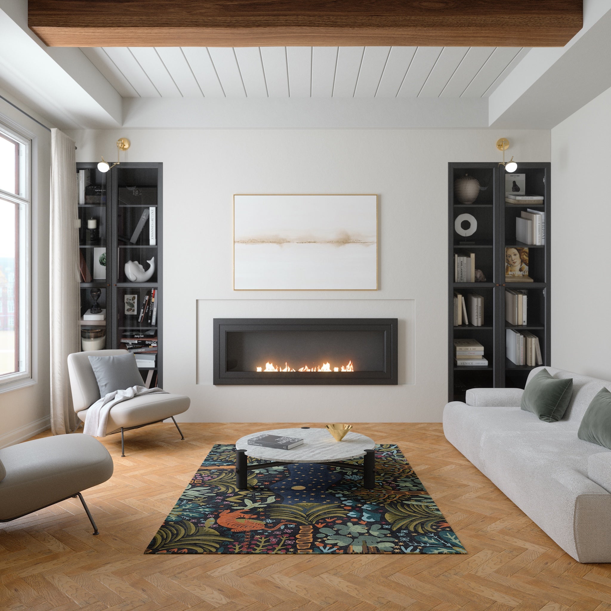 Liora Tapis D'Inspiration Naturelle Forestière