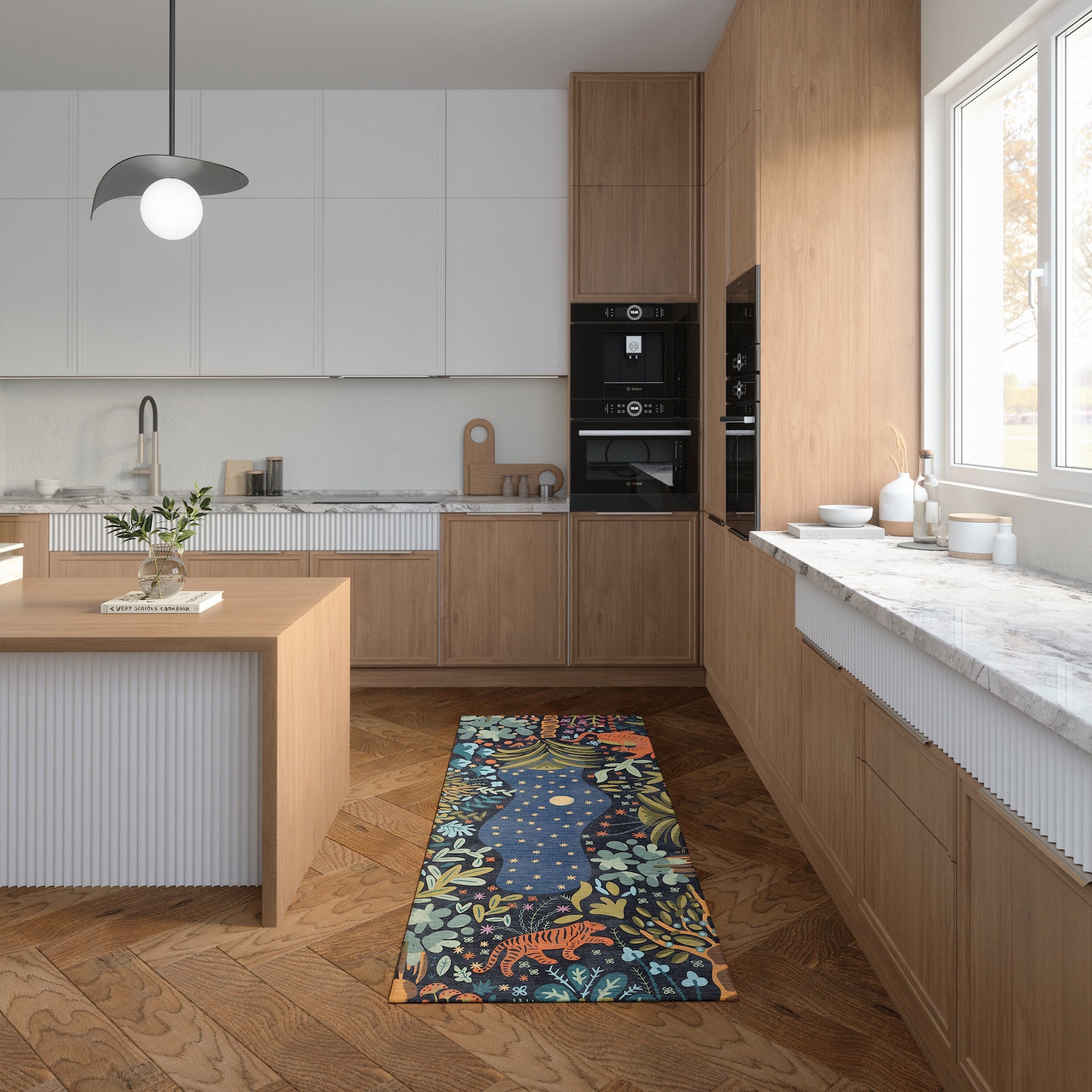 Liora Tapis D'Inspiration Naturelle Forestière
