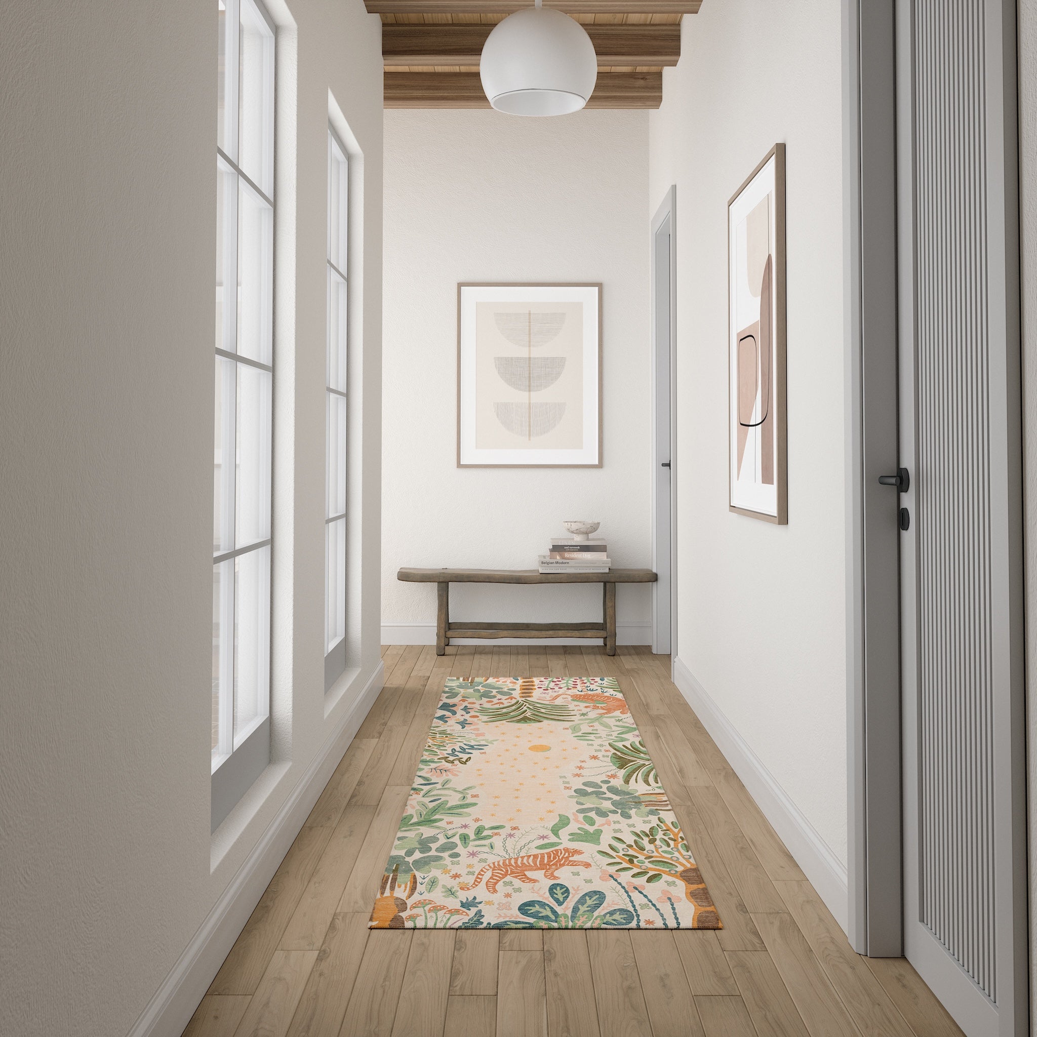 Liora Tapis D'Inspiration Naturelle Forestière