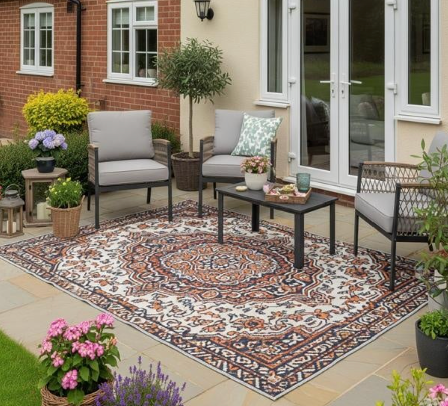 Before Buying New Patio Furniture, Get an Outdoor Rug 10x14