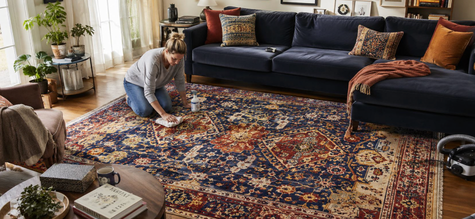 What Color Rug Actually Works with a Black or Navy Couch?
