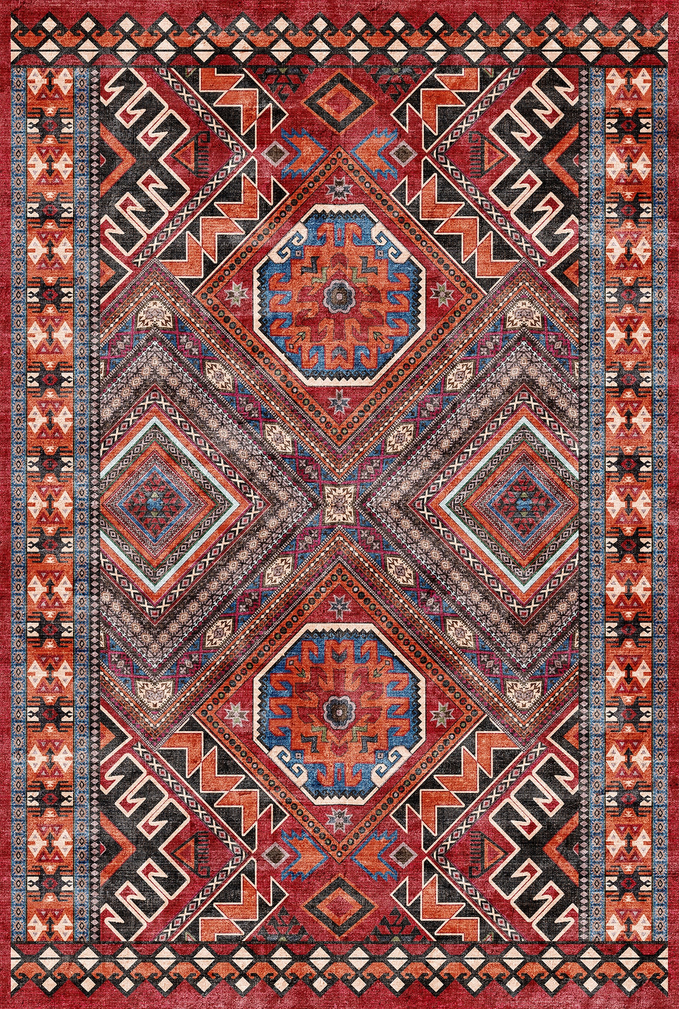 Caria Ornamental Tribal Medallion Rug